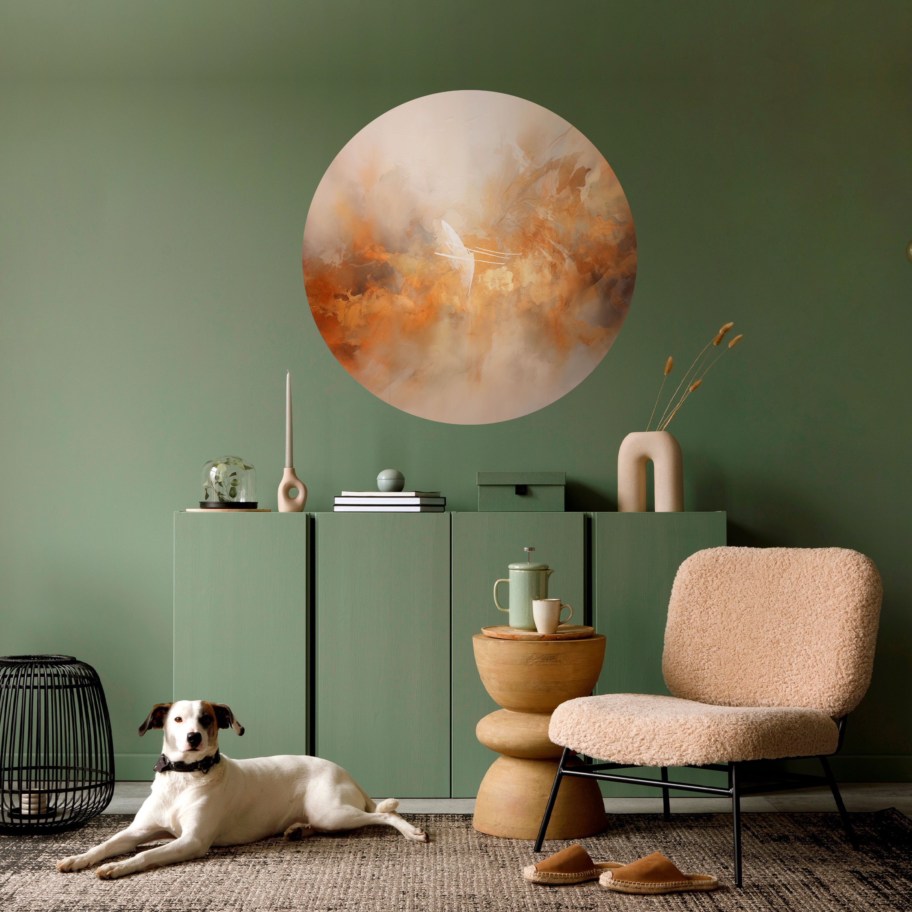 AMBER WHISPERS Naklejka okrągła