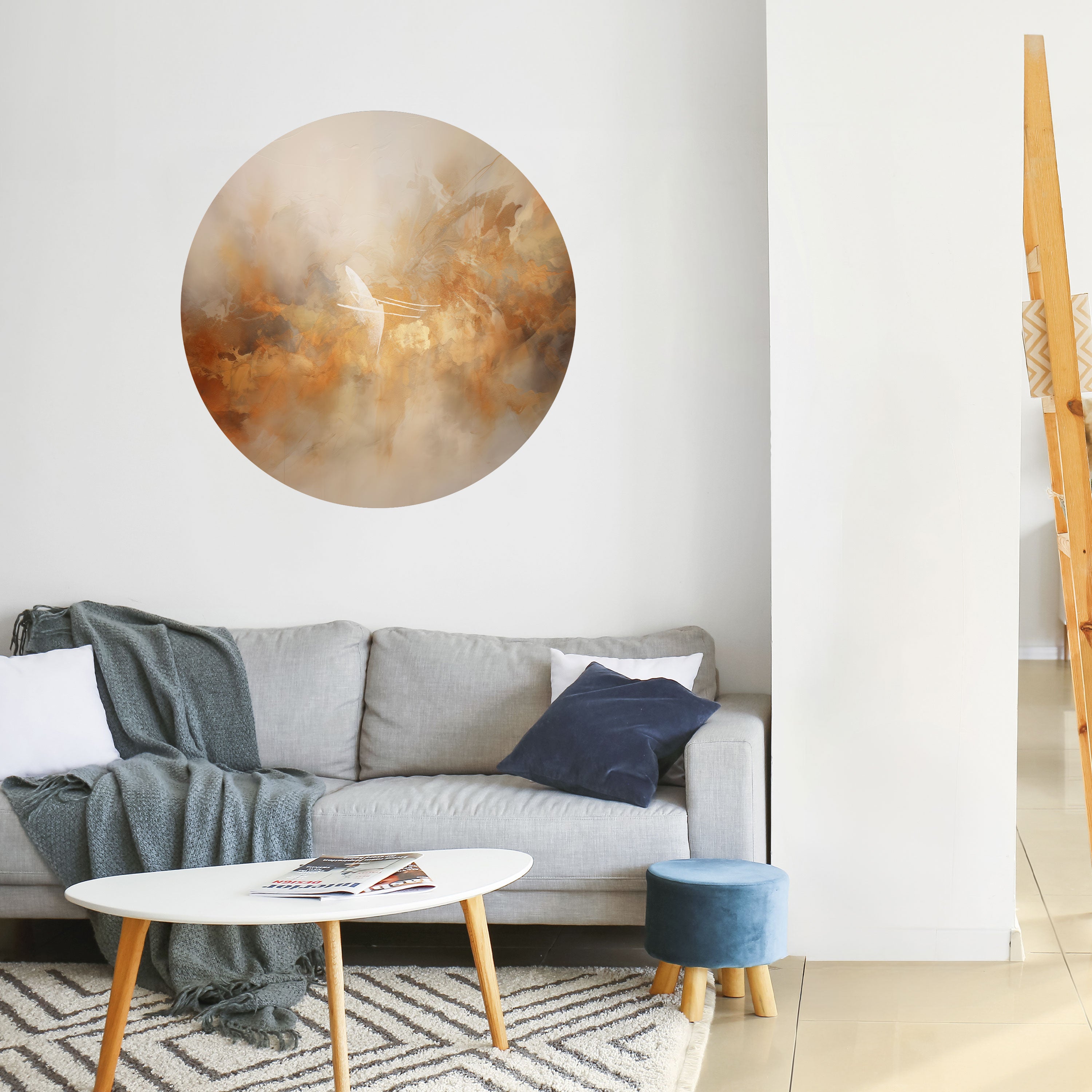 AMBER WHISPERS Naklejka okrągła