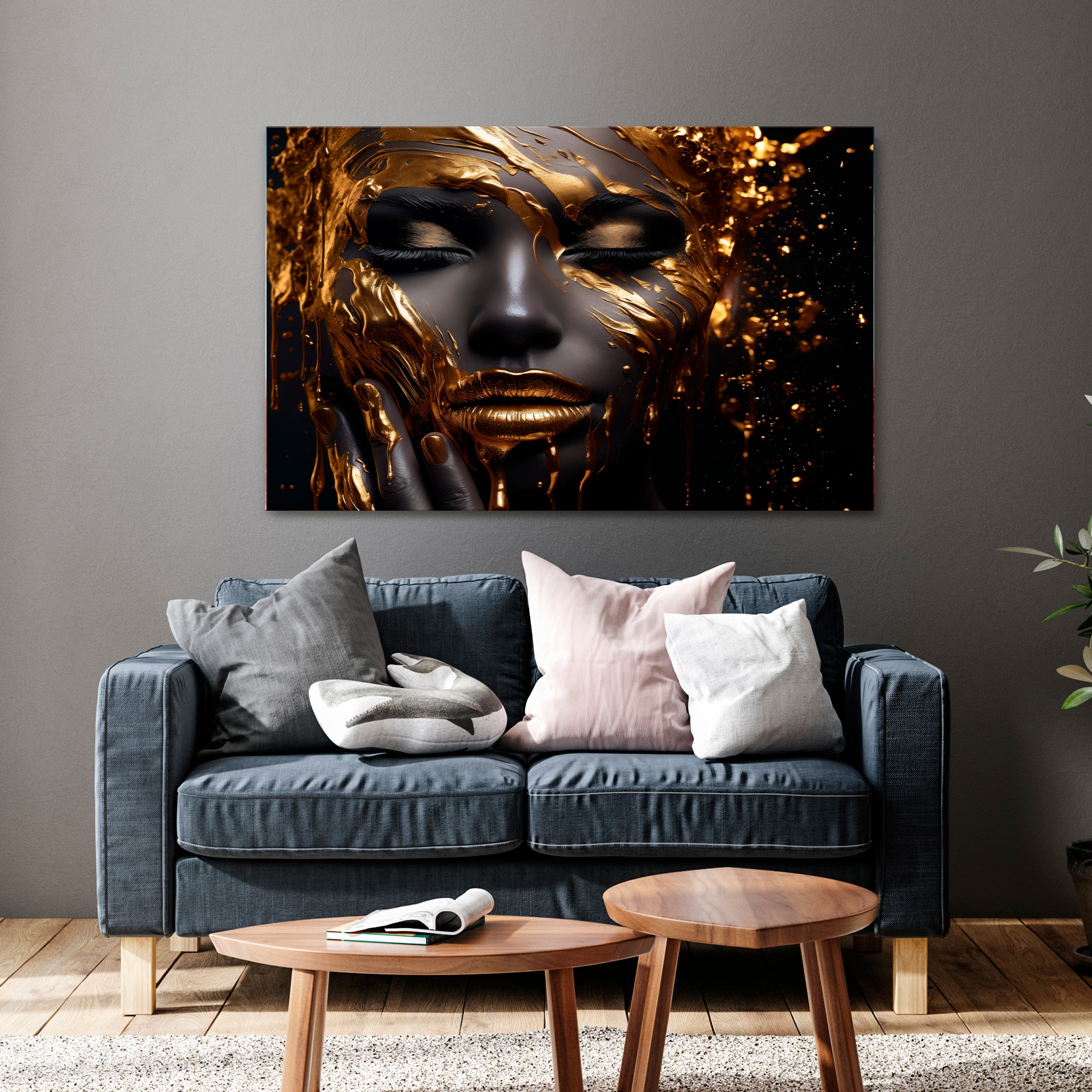 GOLDEN GODDESS - Obraz na płótnie (poziomy)