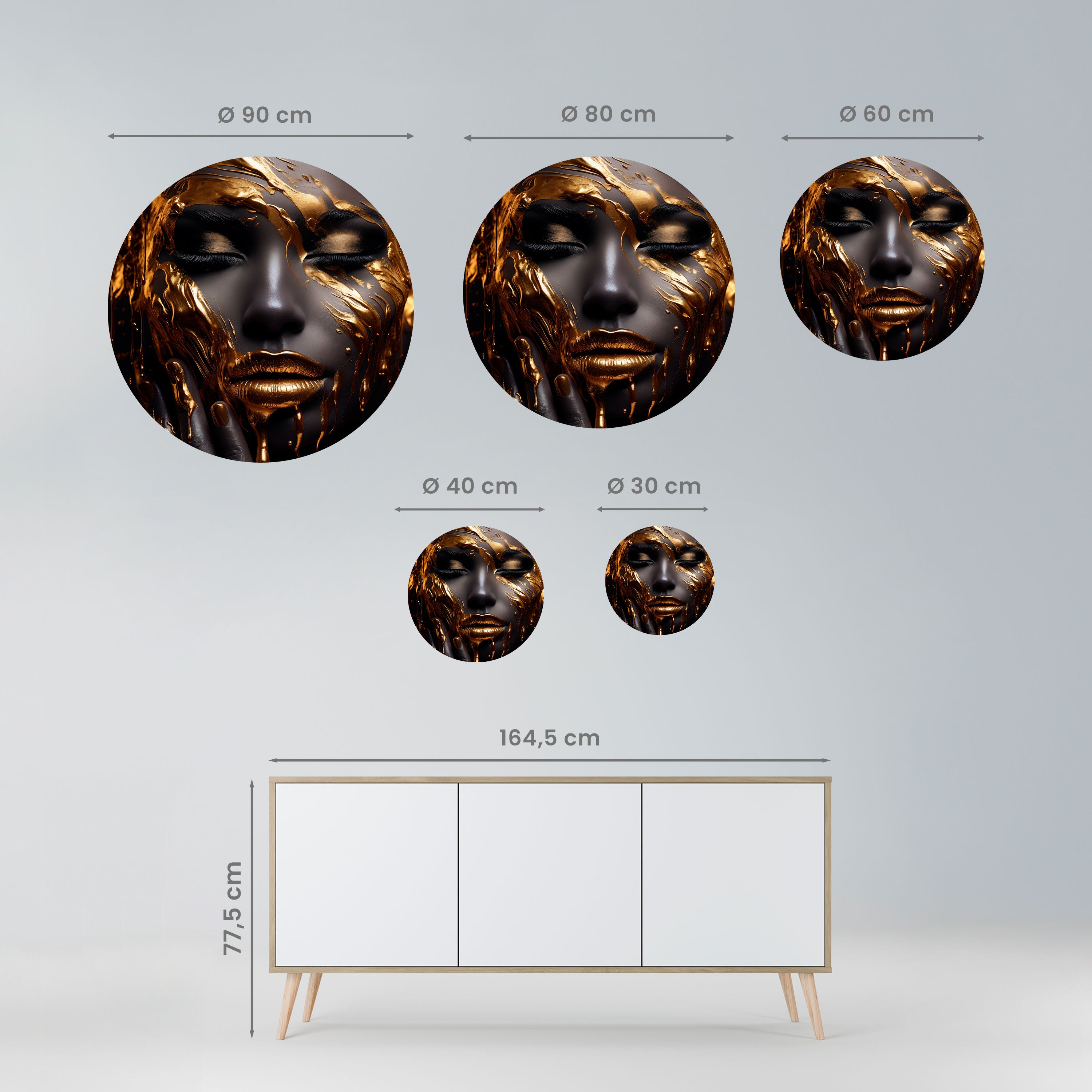 GOLDEN GODDESS Naklejka okrągła