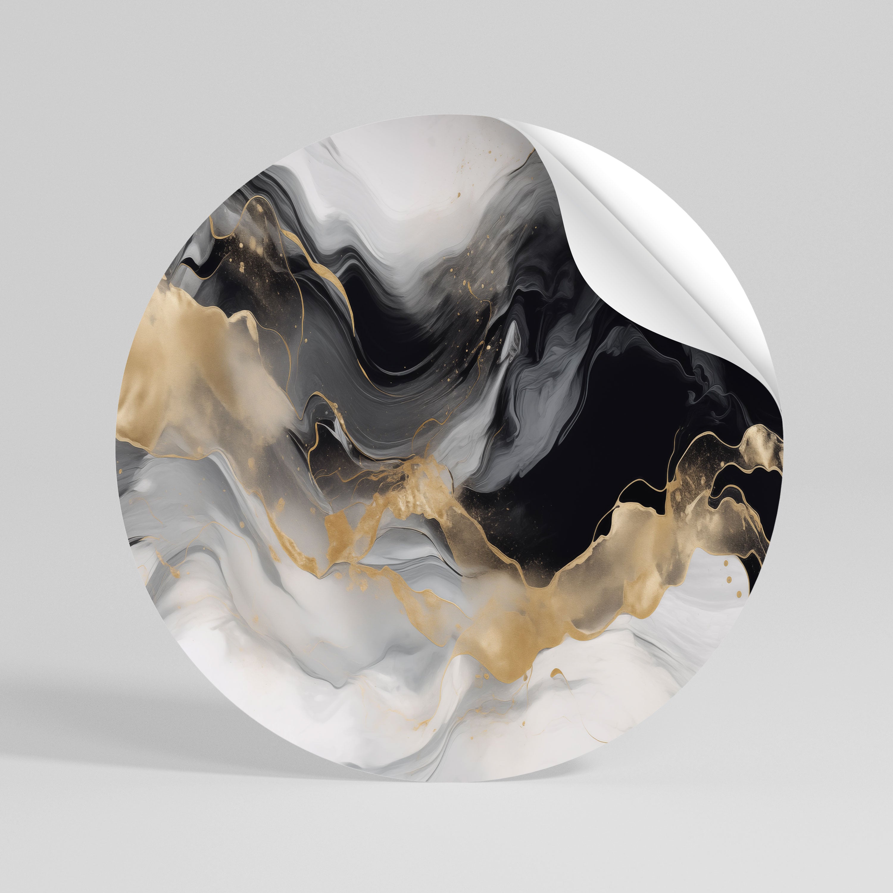 BLACK AND WHITE CONFLUENCE Naklejka okrągła