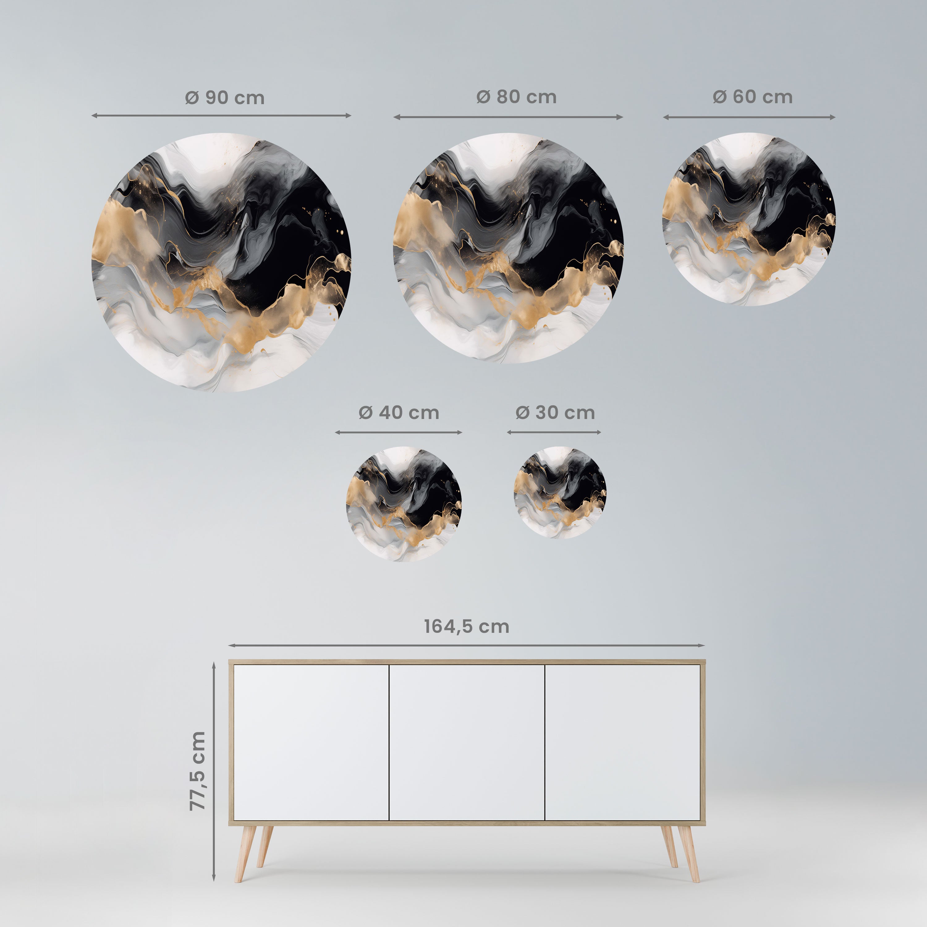 BLACK AND WHITE CONFLUENCE Naklejka okrągła