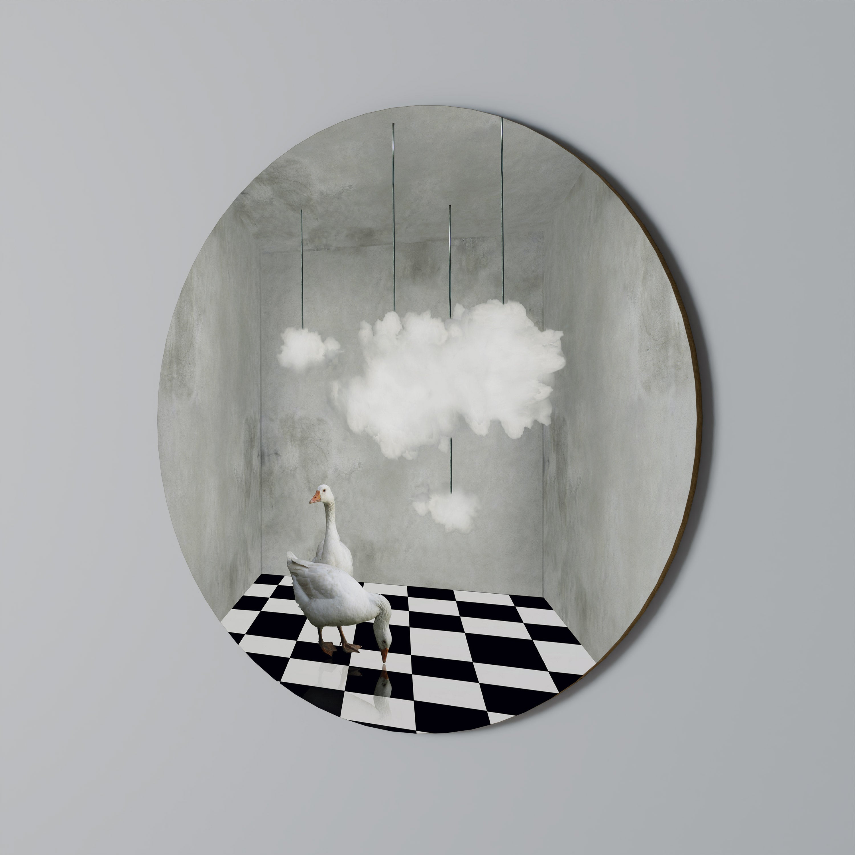 CHESS CLOUD SWAN Obraz okrągły