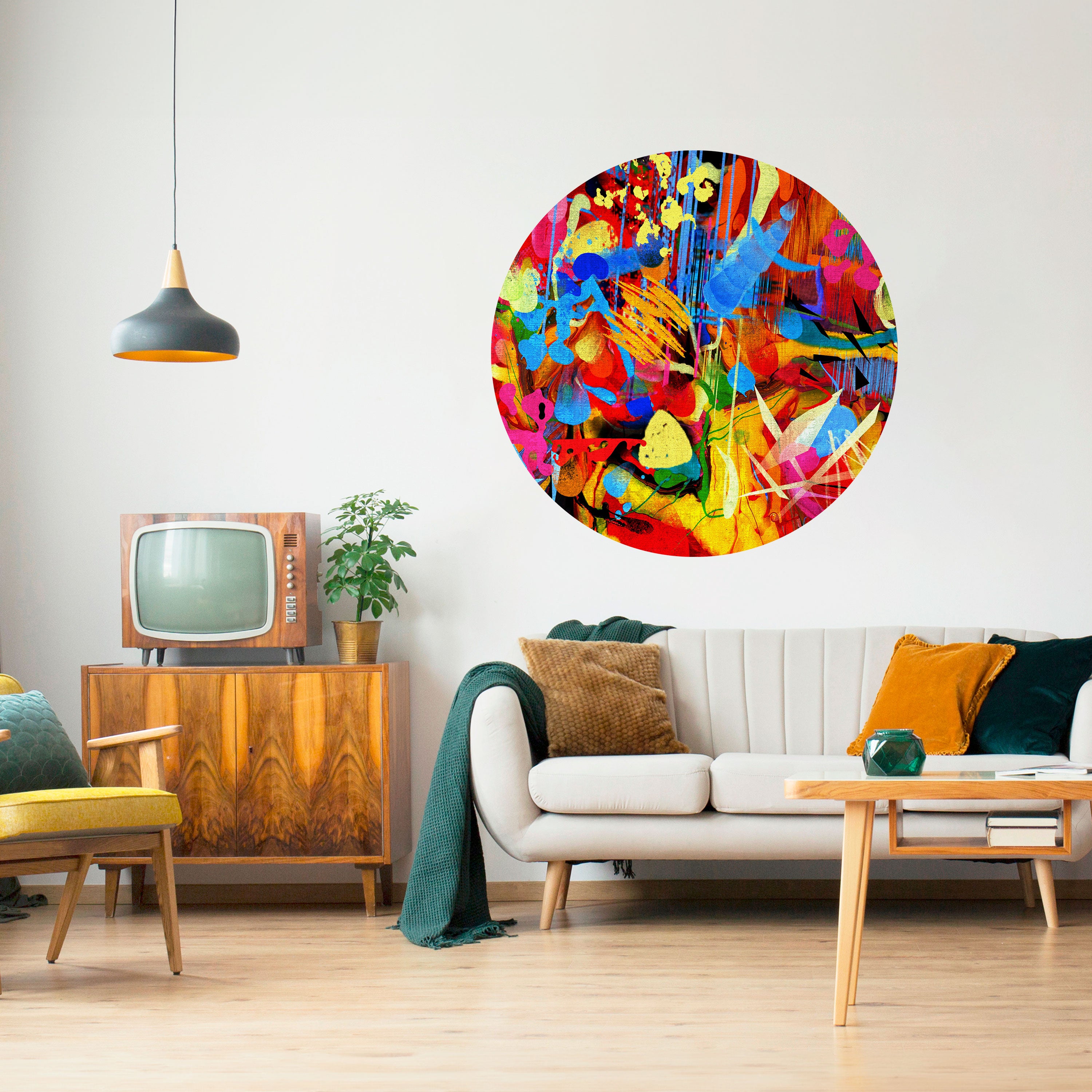 ABSTRACT RHAPSODY Naklejka okrągła