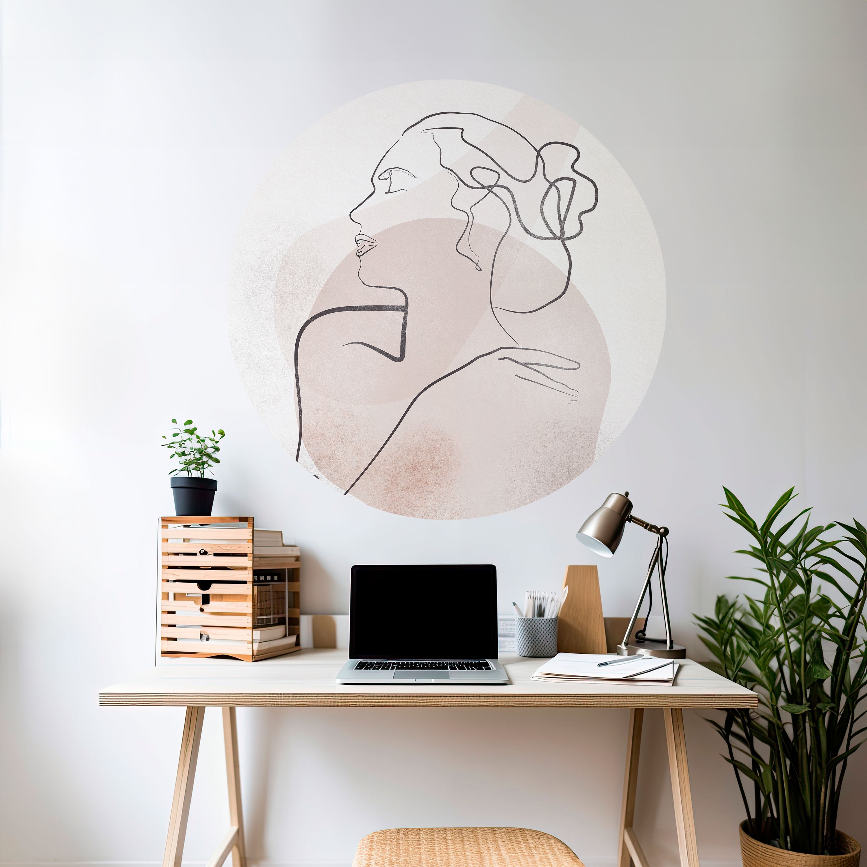 GRACEFUL LINES Naklejka okrągła