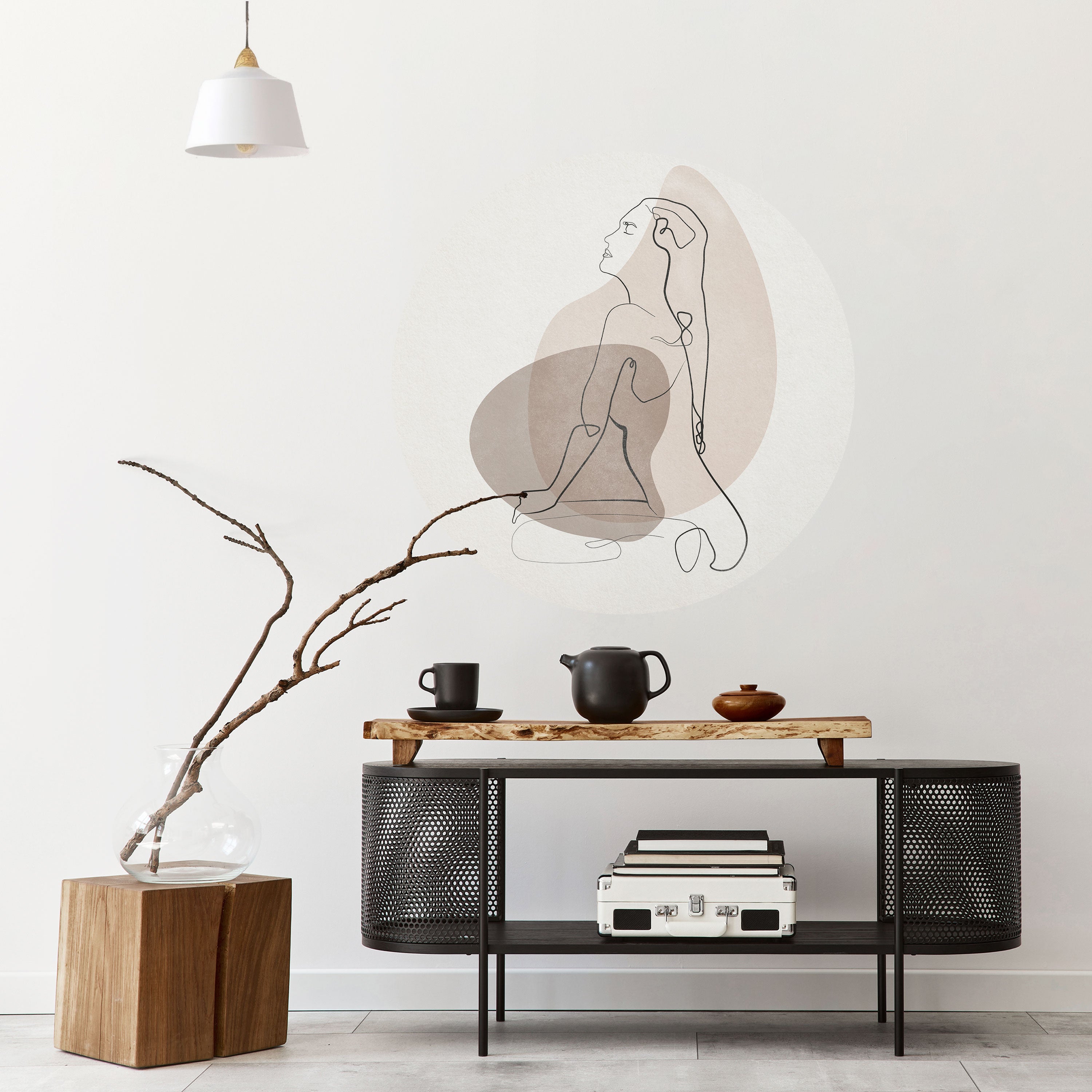 CONTOURS OF BEAUTY Naklejka okrągła