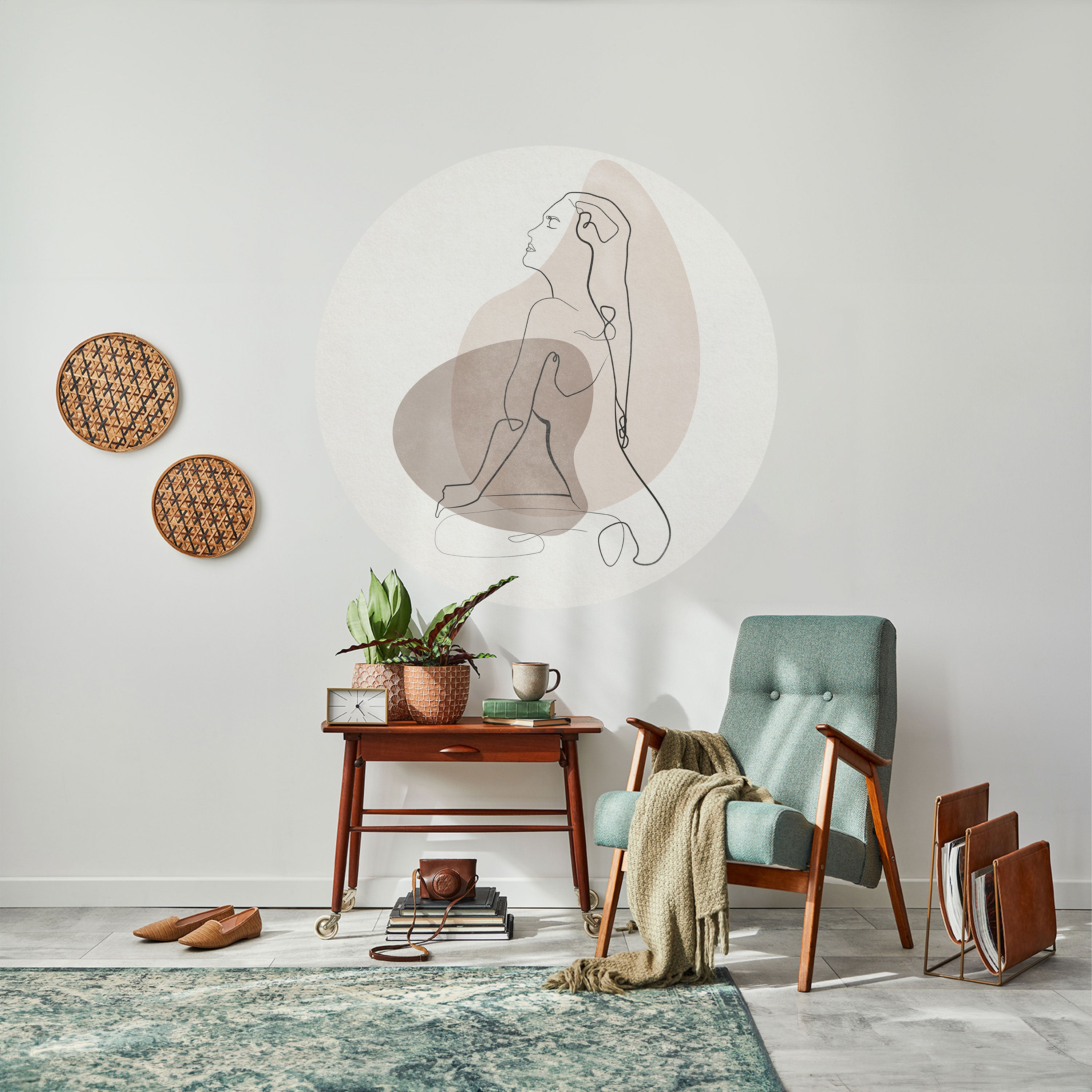 CONTOURS OF BEAUTY Naklejka okrągła