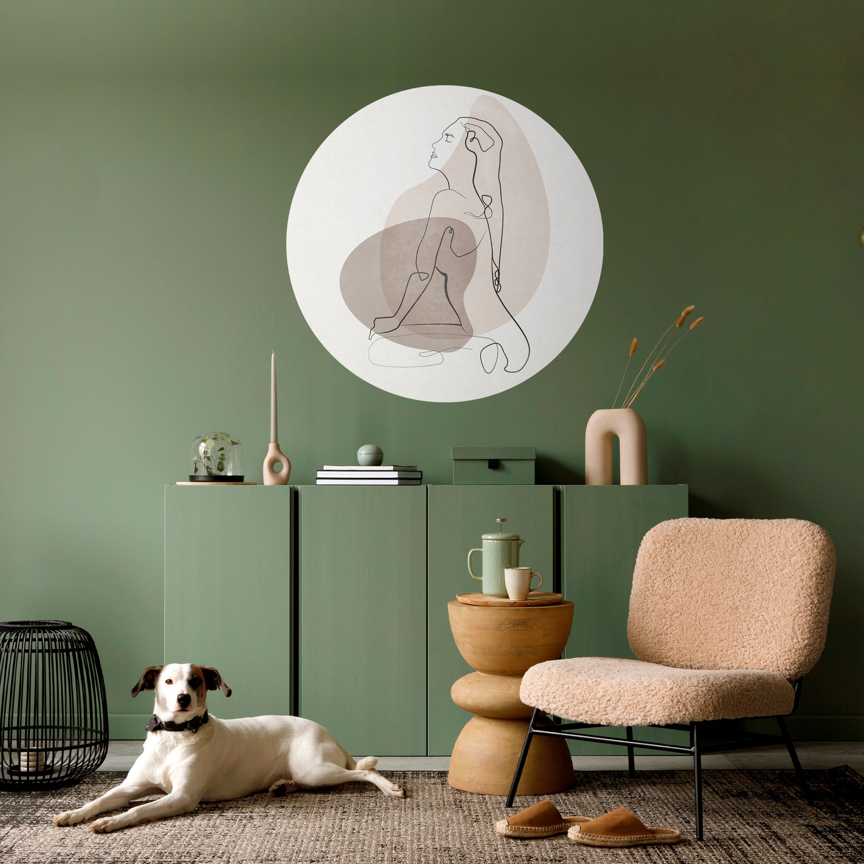 CONTOURS OF BEAUTY Naklejka okrągła