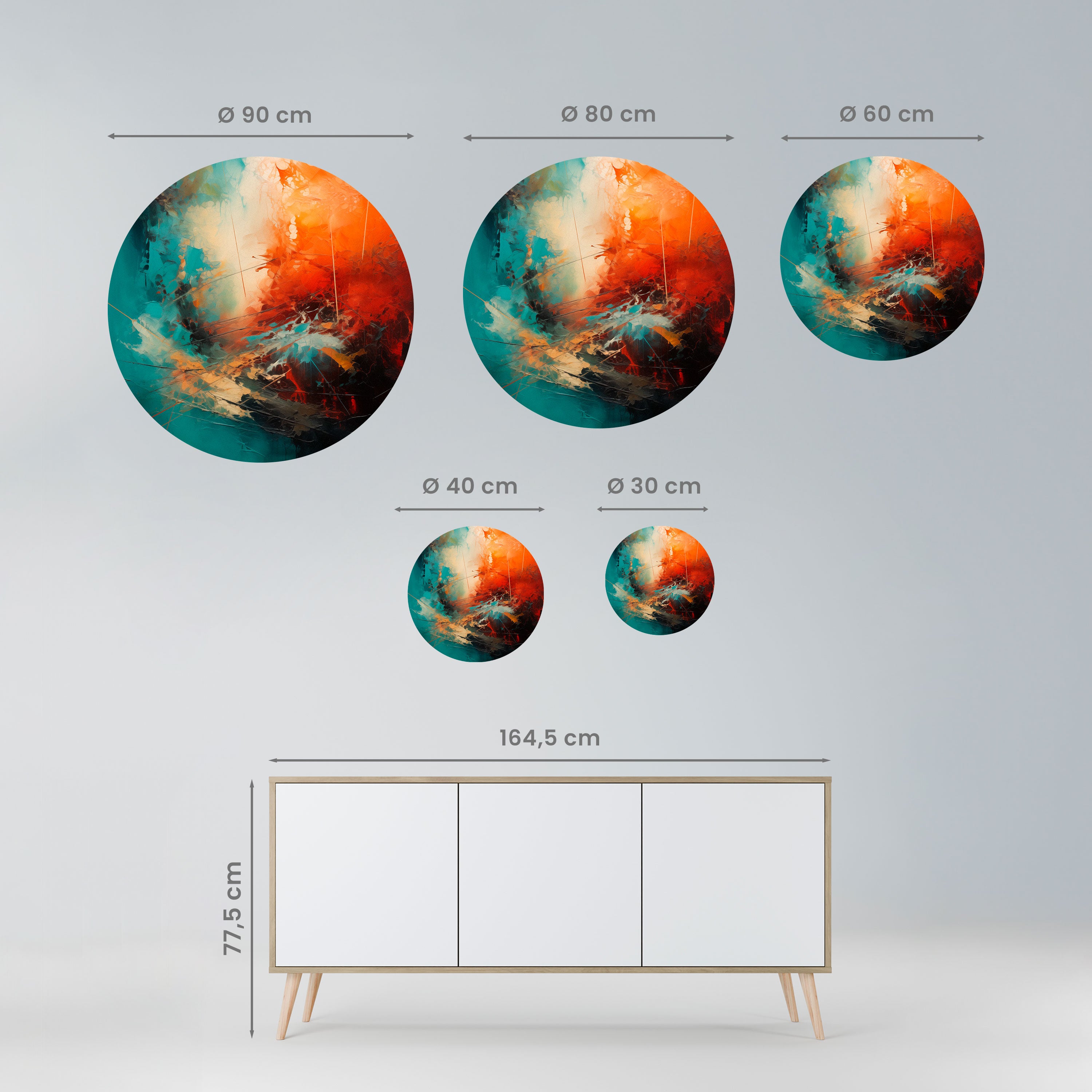 FIERY FUSION Naklejka okrągła