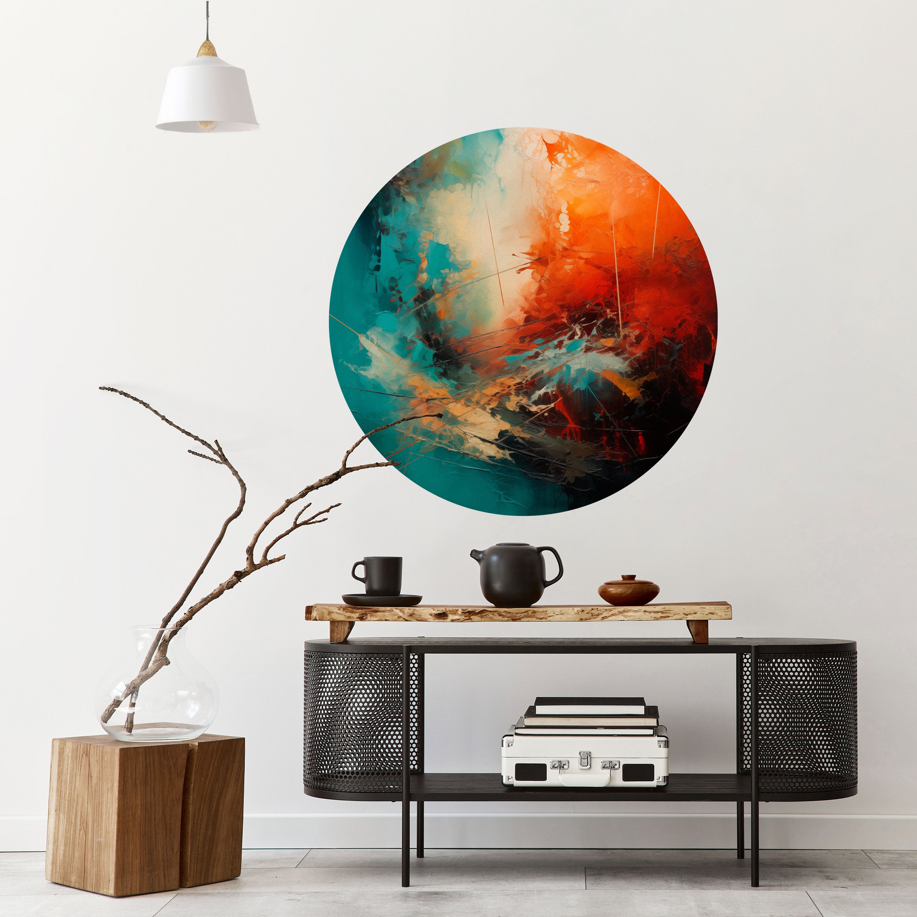 FIERY FUSION Naklejka okrągła