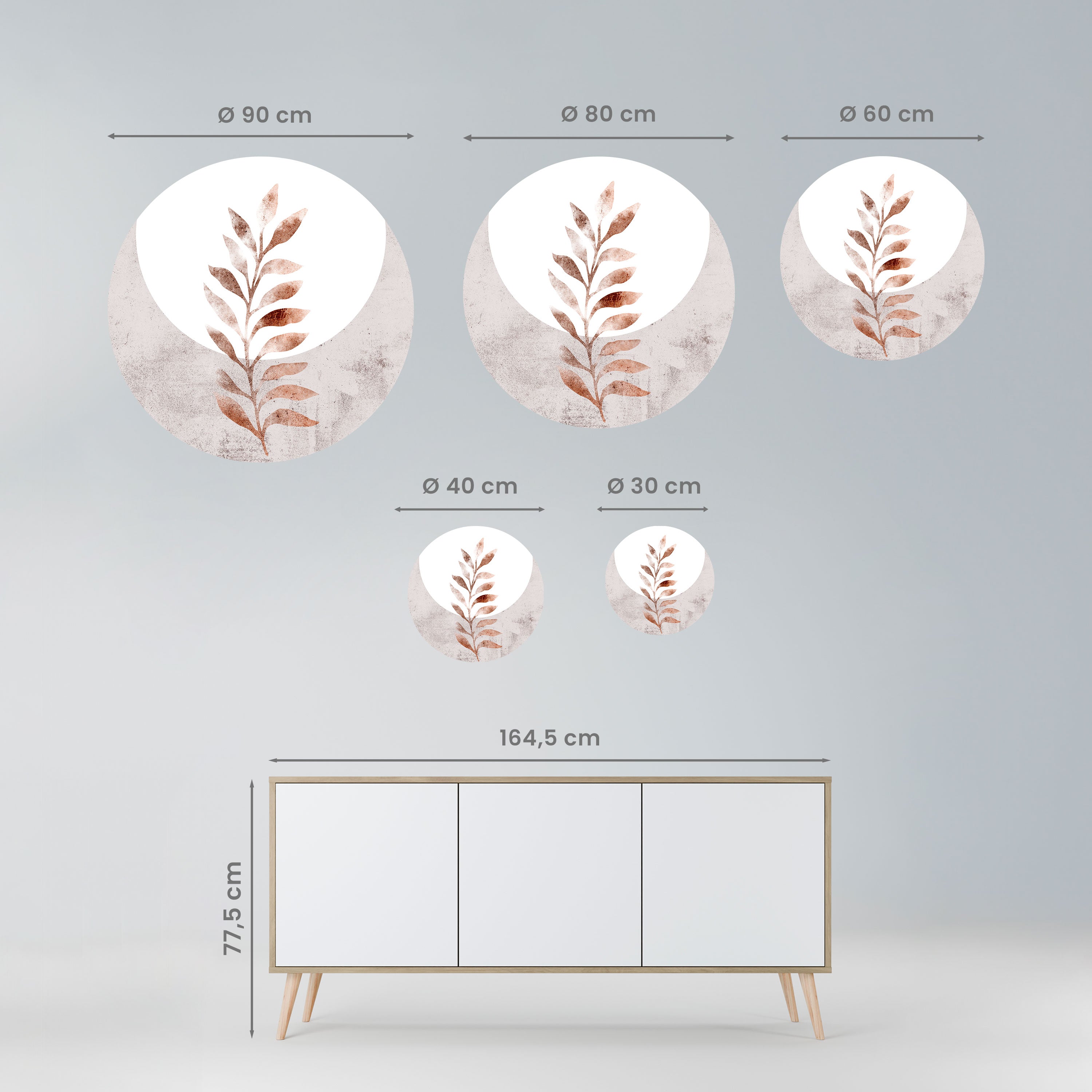 LEAF RADIANCE Naklejka okrągła