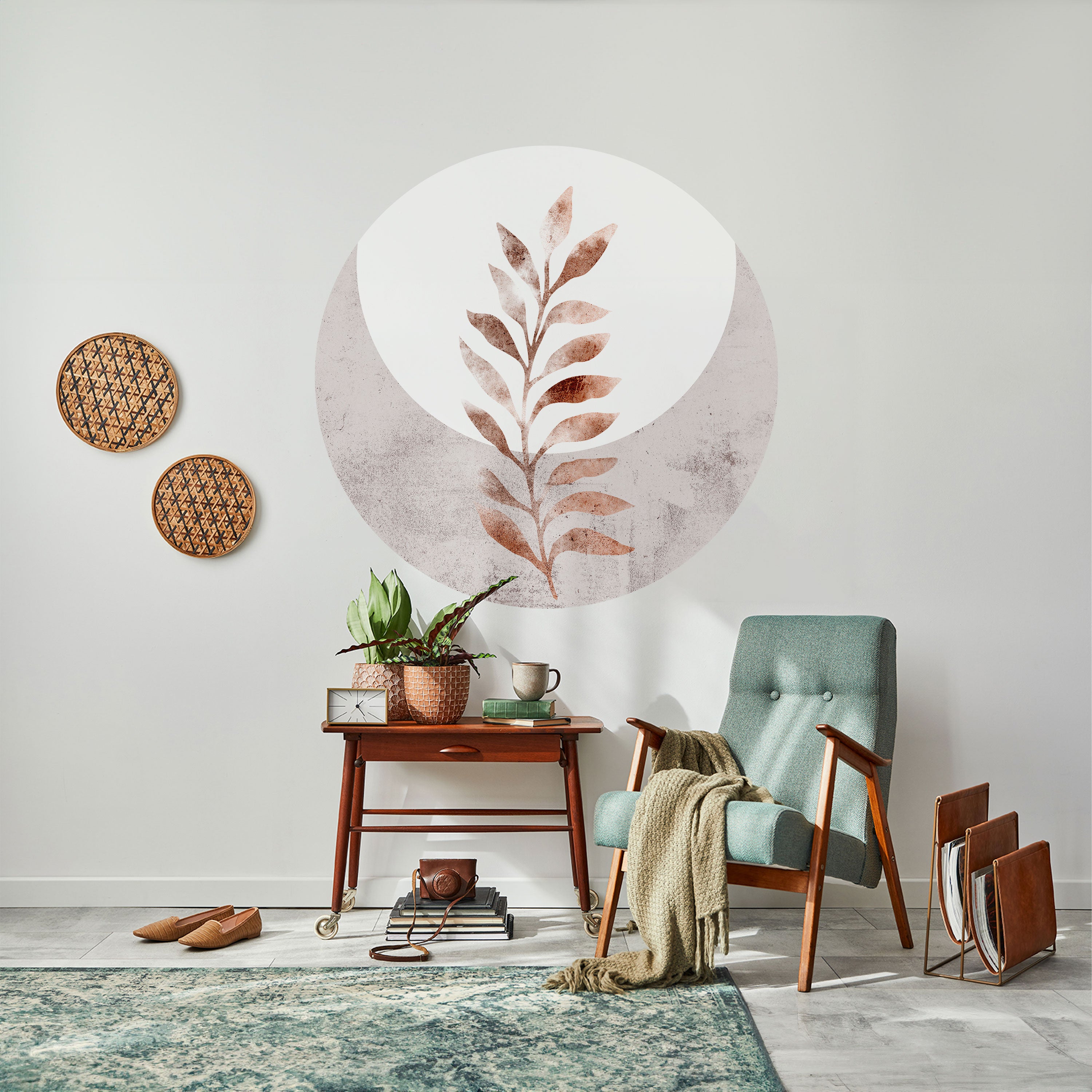 LEAF RADIANCE Naklejka okrągła