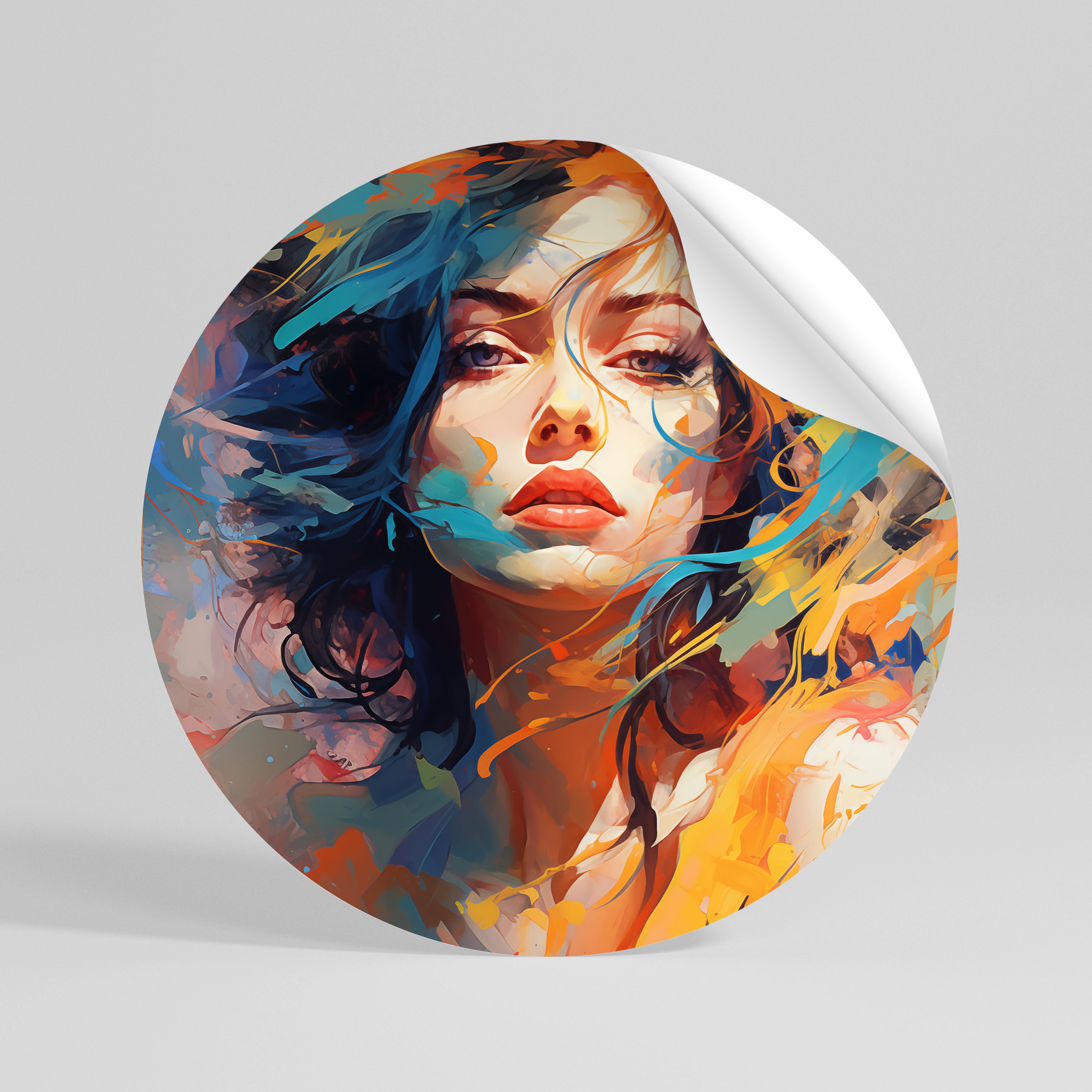 CHROMA CHARM Naklejka okrągła