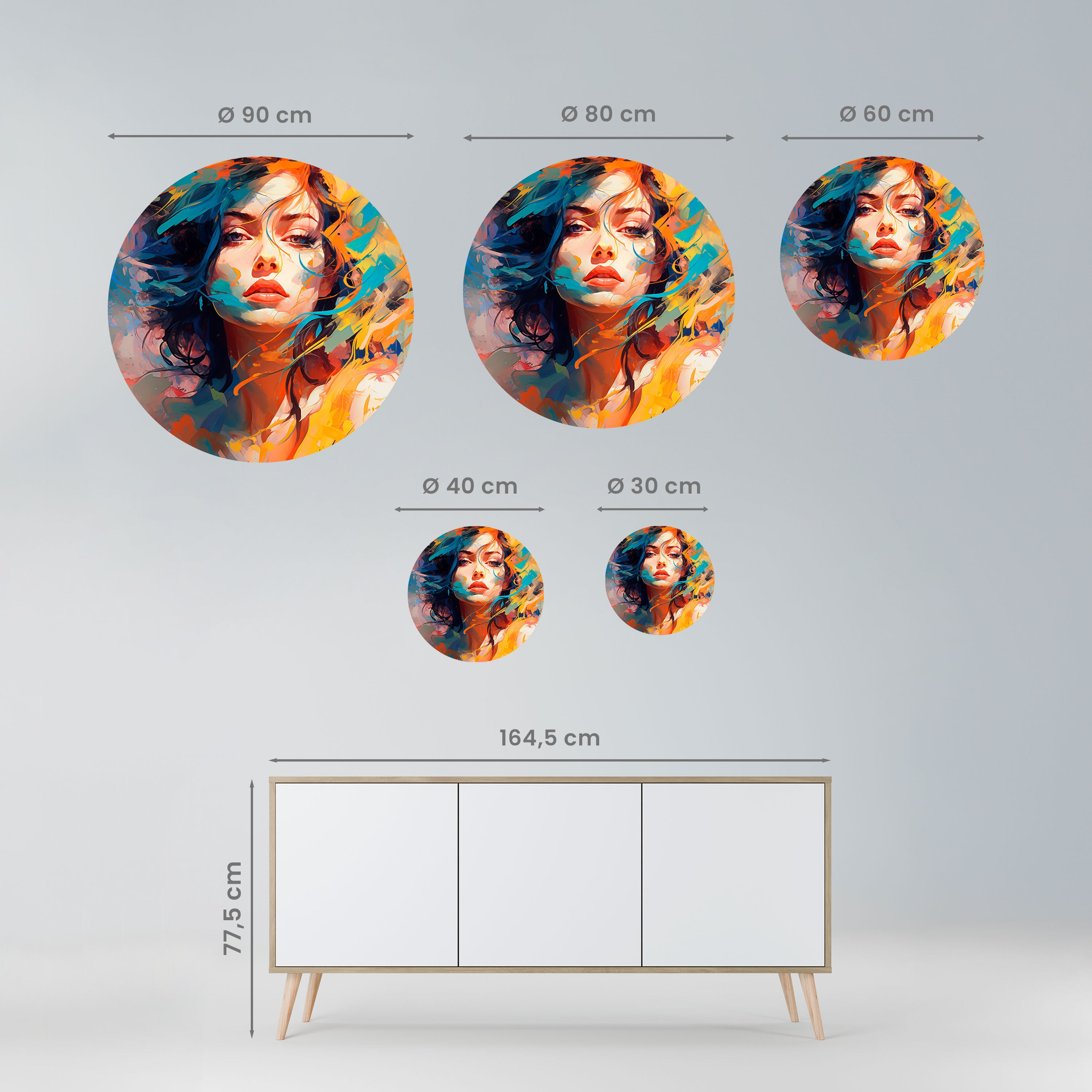 CHROMA CHARM Naklejka okrągła