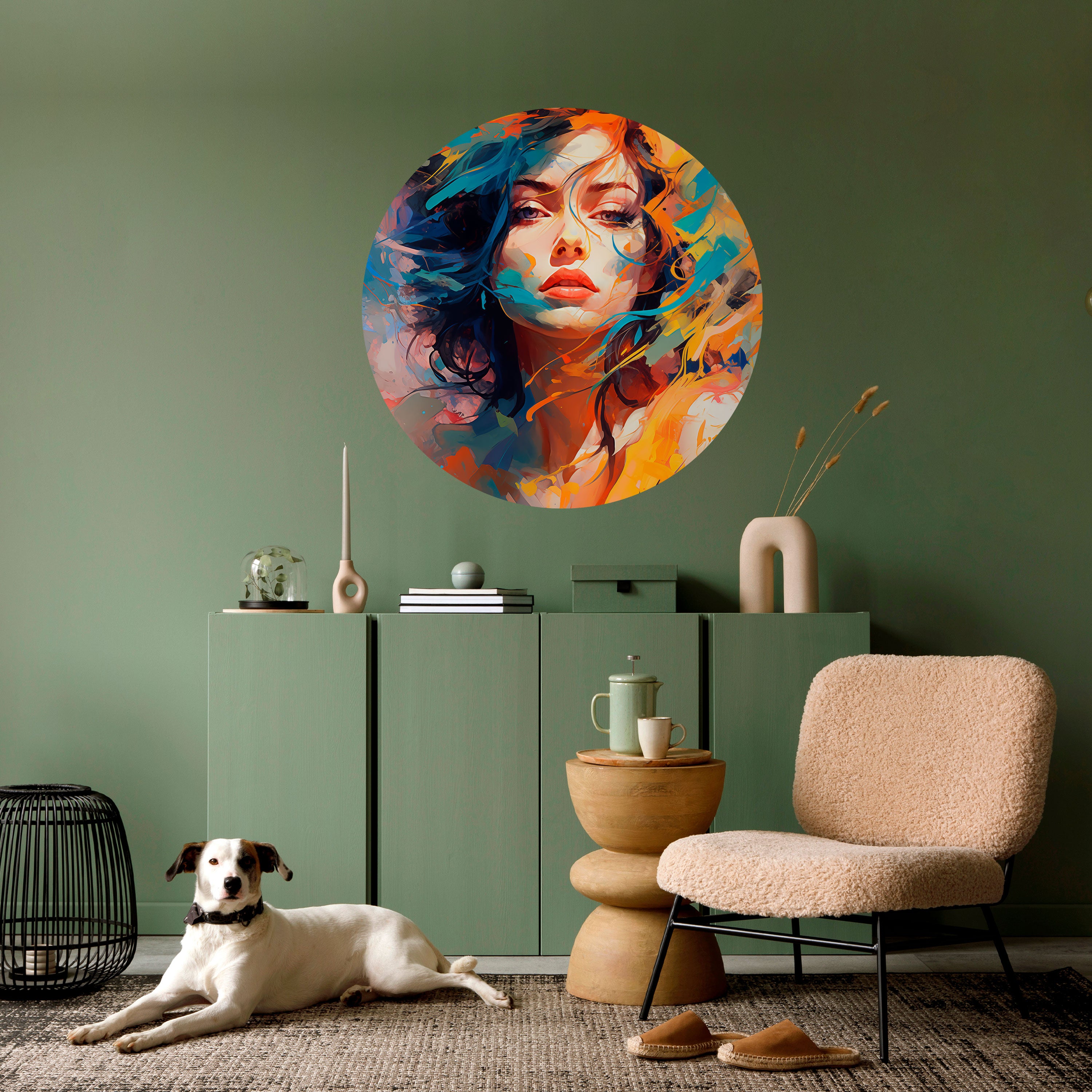 CHROMA CHARM Naklejka okrągła