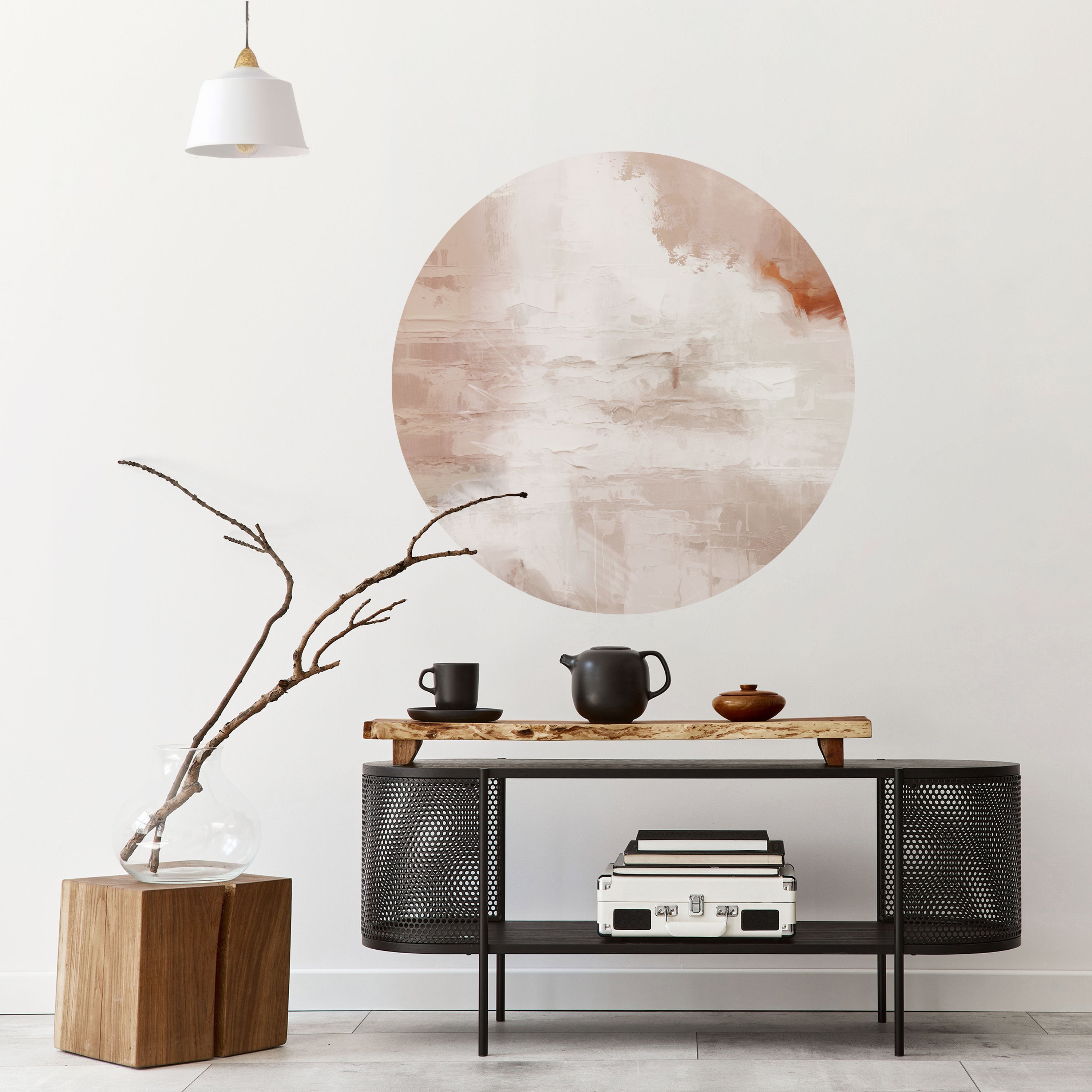 BLUSH SERENITY Naklejka okrągła