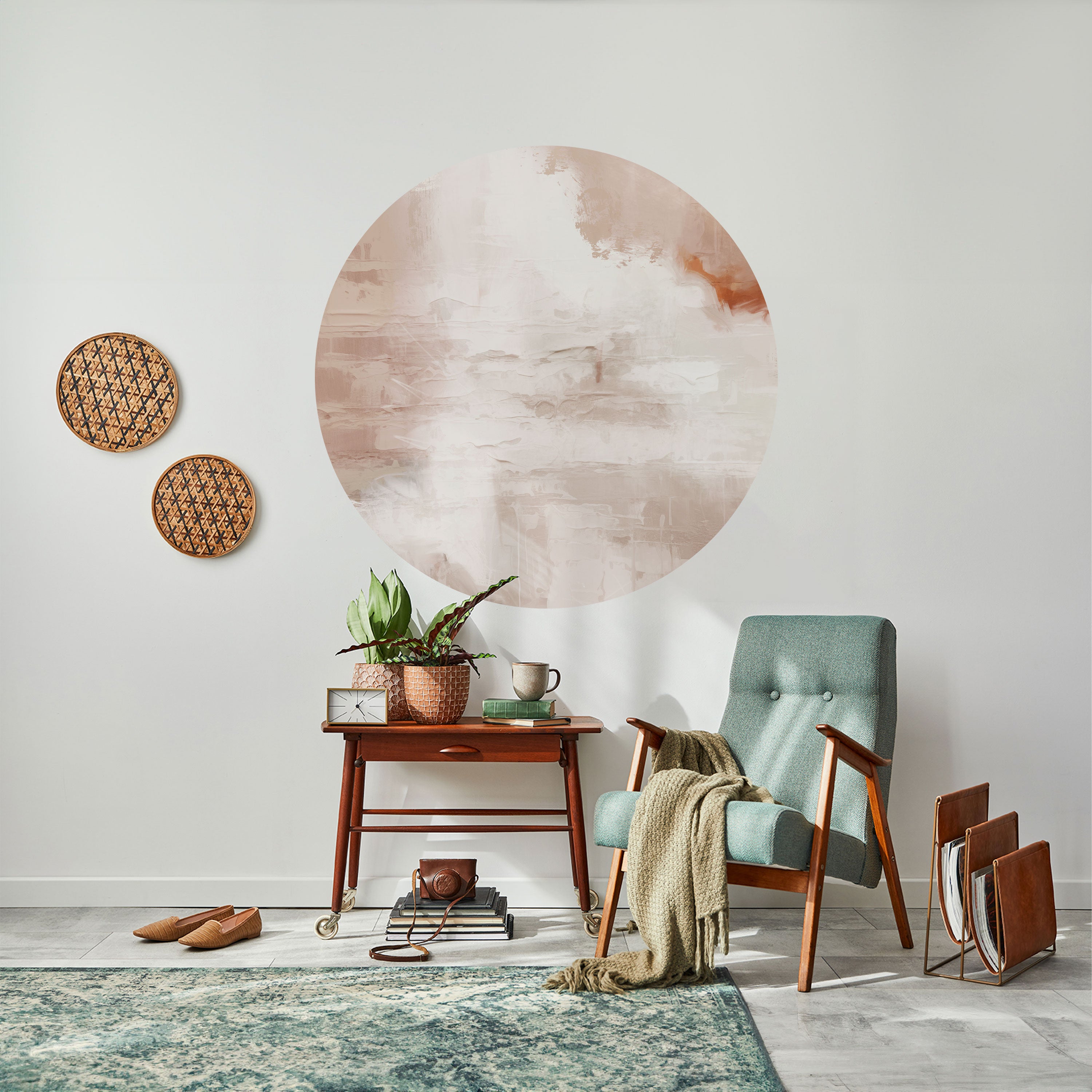 BLUSH SERENITY Naklejka okrągła