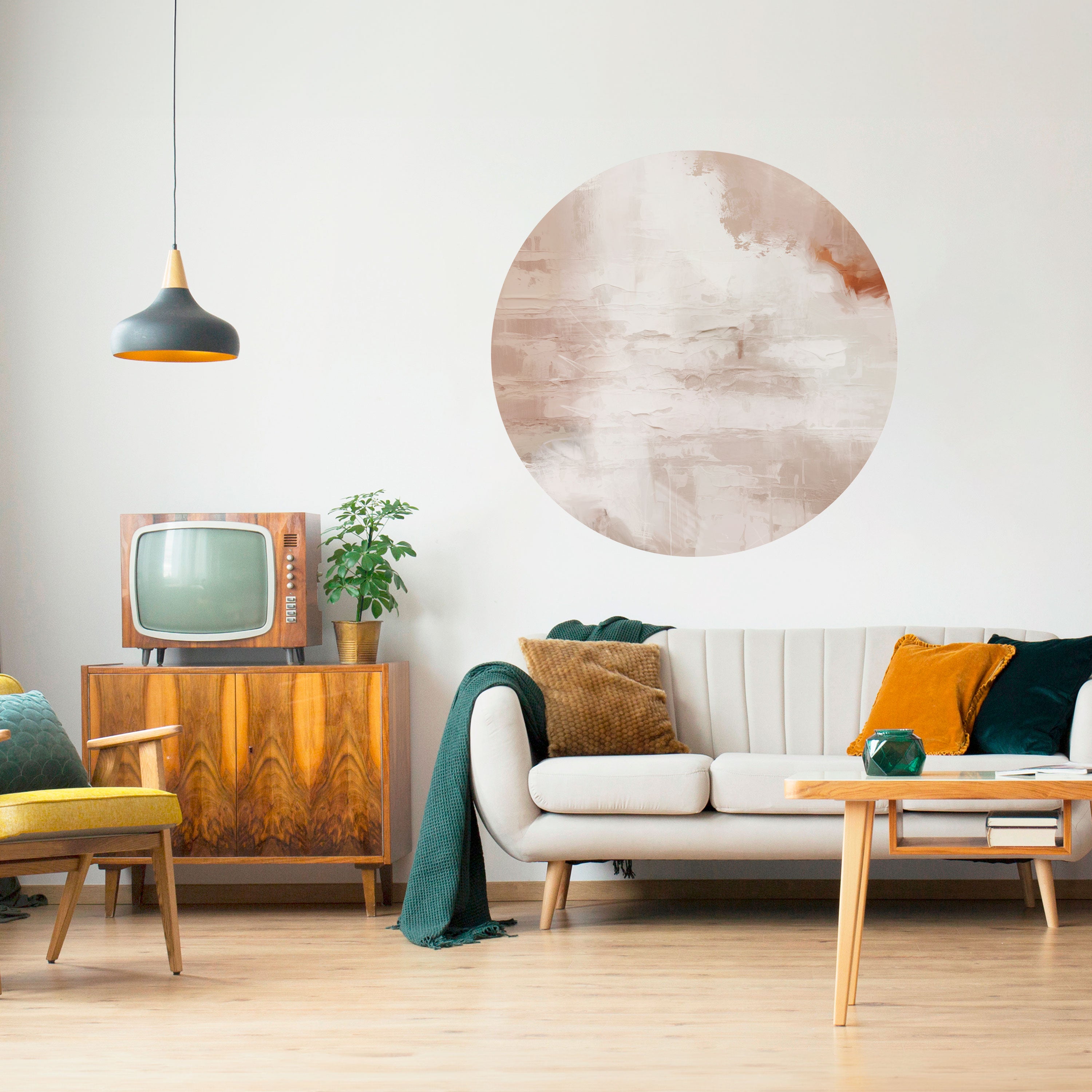 BLUSH SERENITY Naklejka okrągła