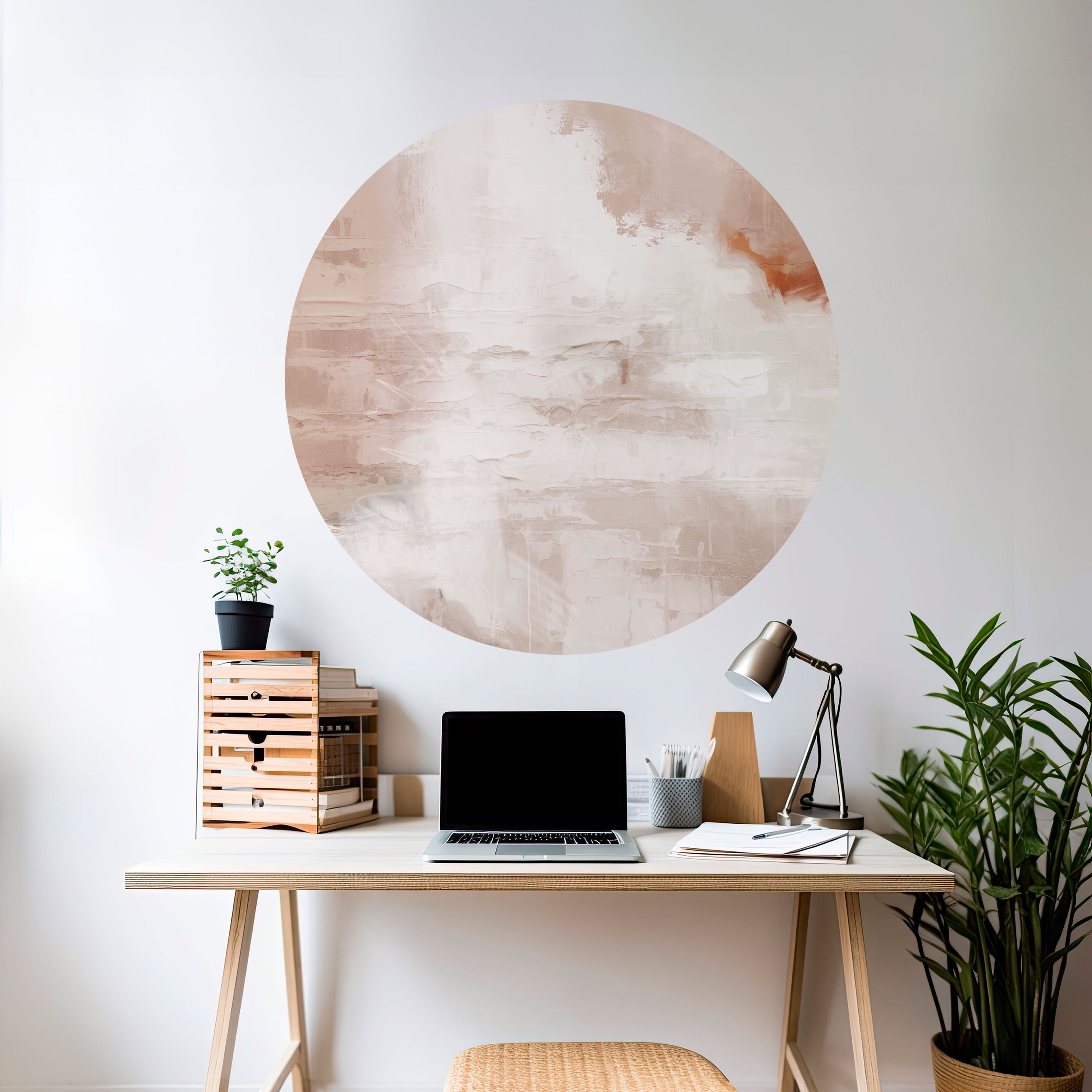 BLUSH SERENITY Naklejka okrągła