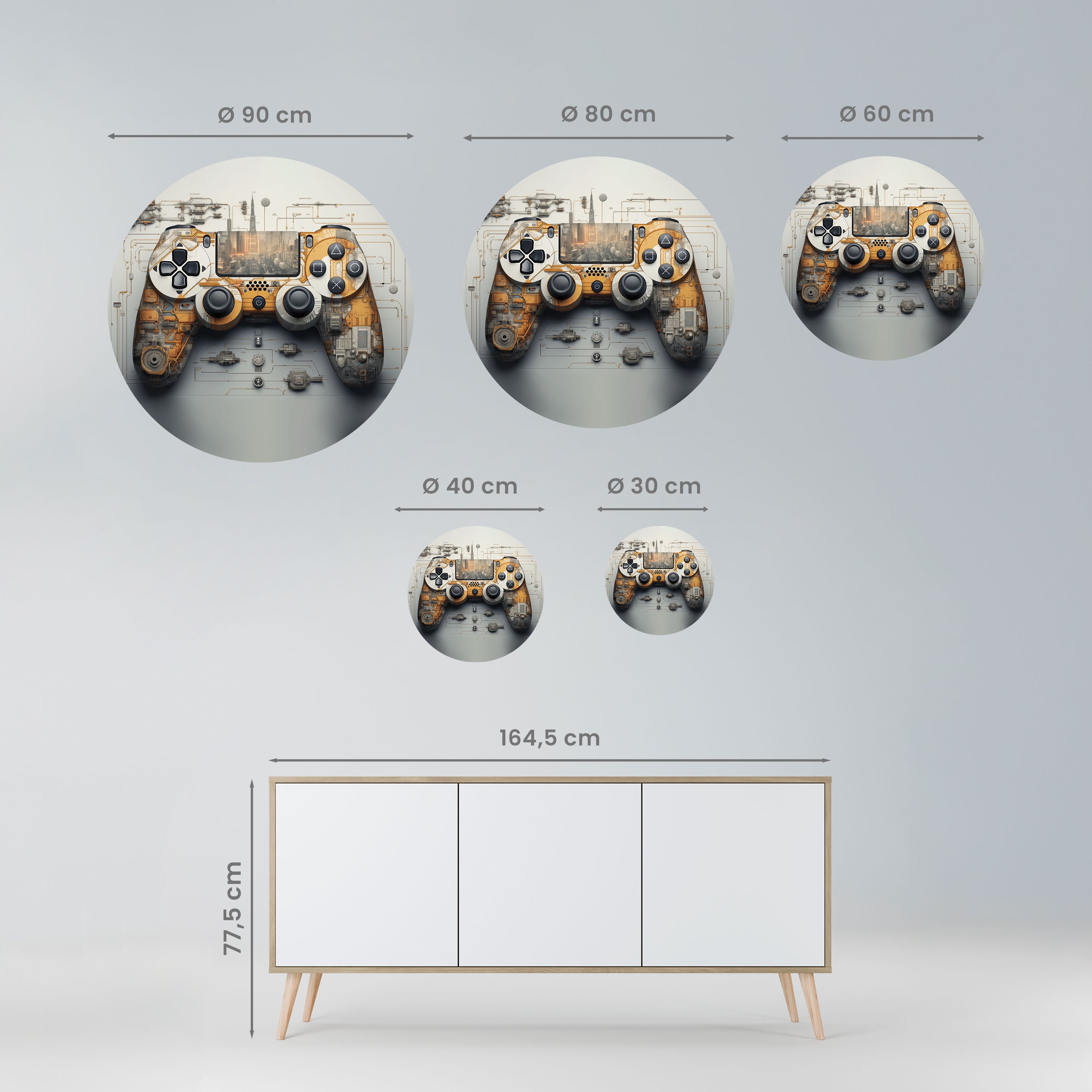 CYBER CHRONICLES PAD Naklejka okrągła