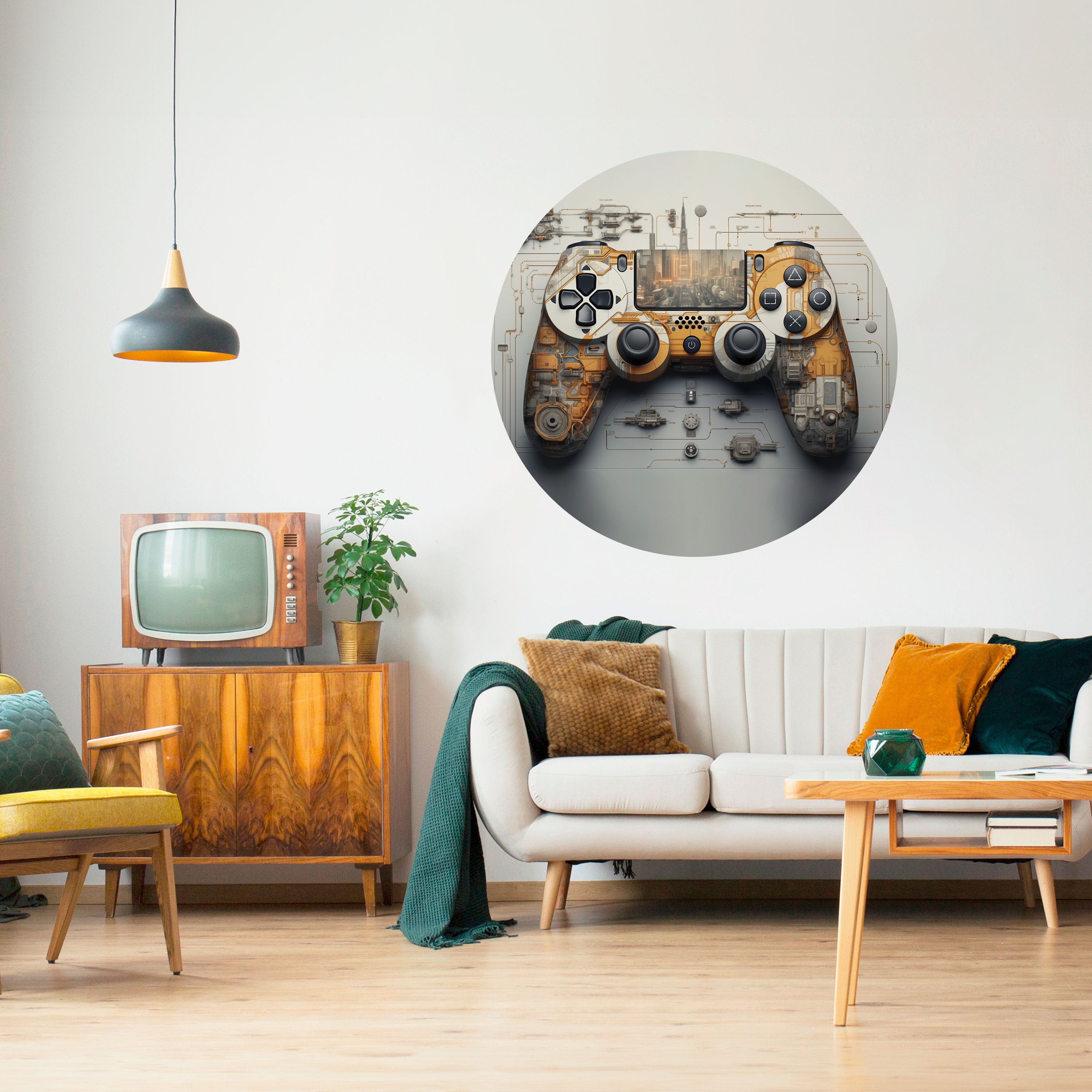 CYBER CHRONICLES PAD Naklejka okrągła