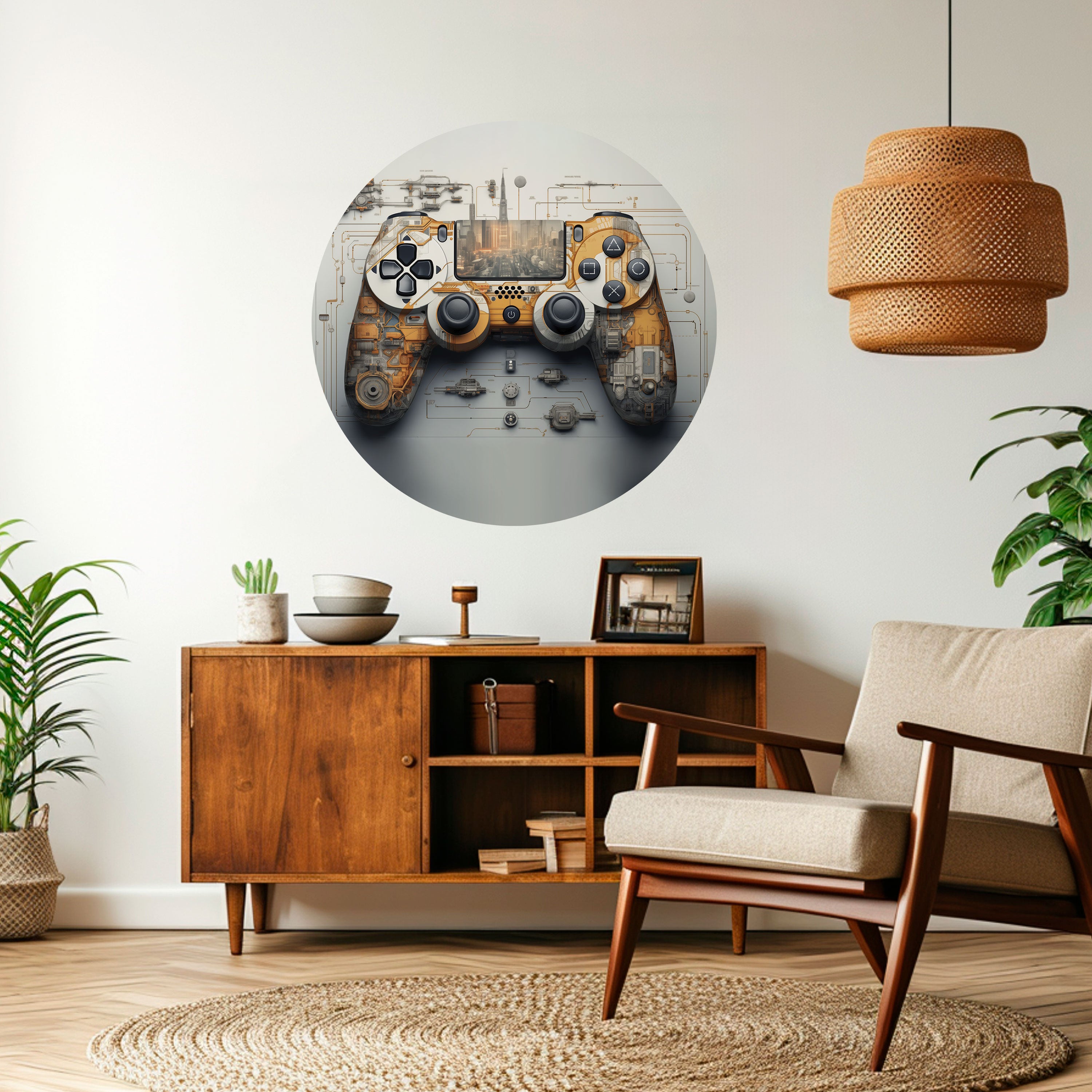 CYBER CHRONICLES PAD Naklejka okrągła