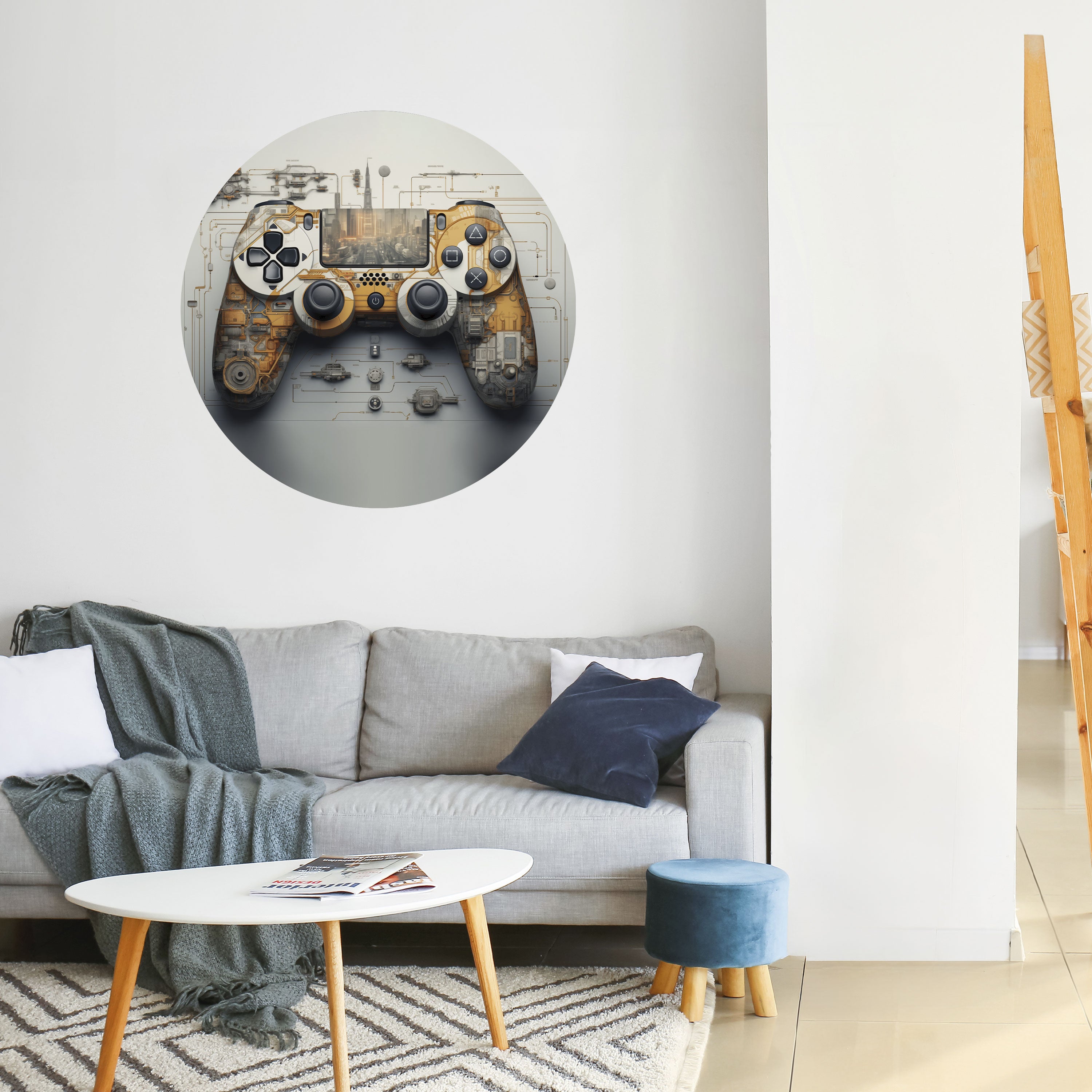 CYBER CHRONICLES PAD Naklejka okrągła