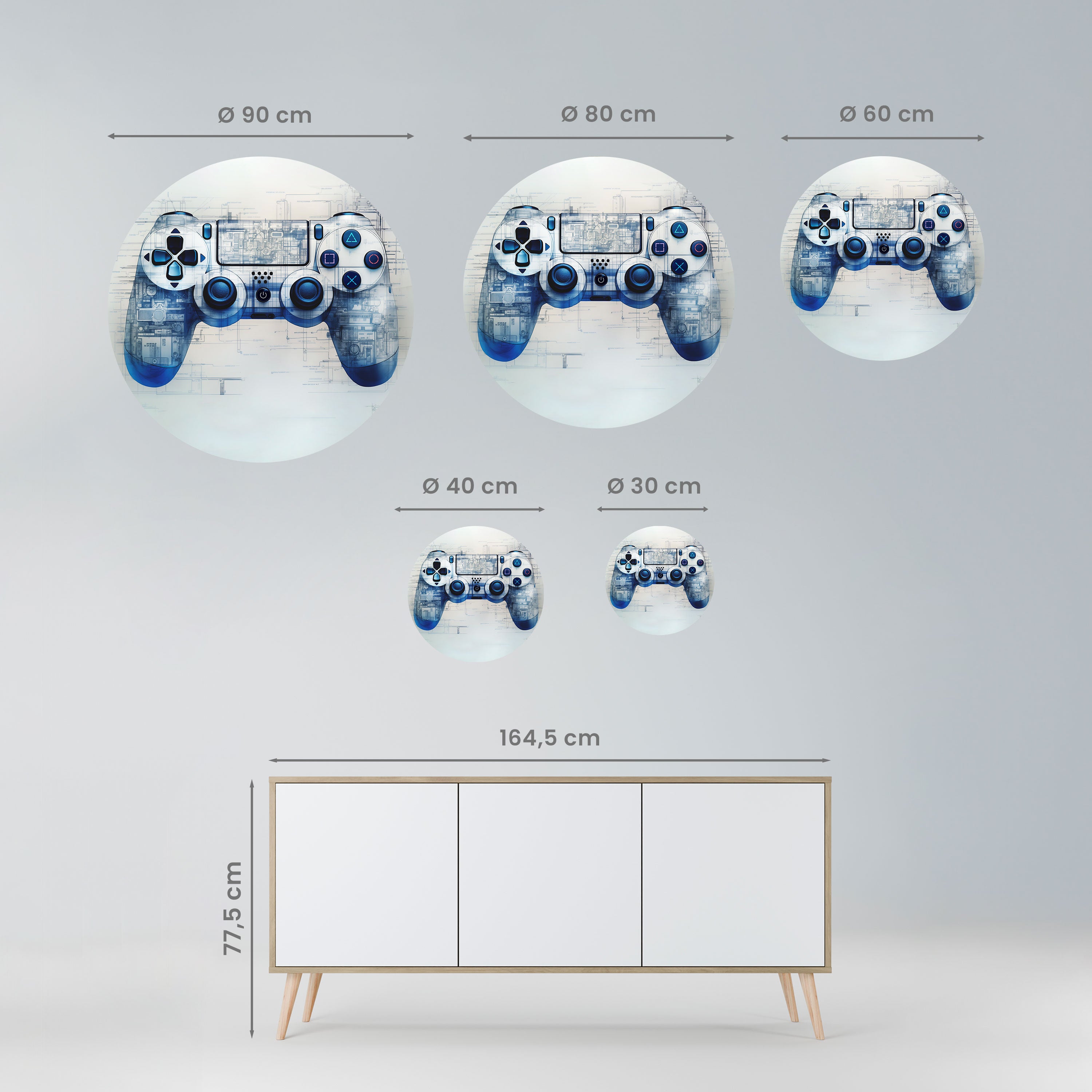 CYBER SCAPE PAD Naklejka okrągła