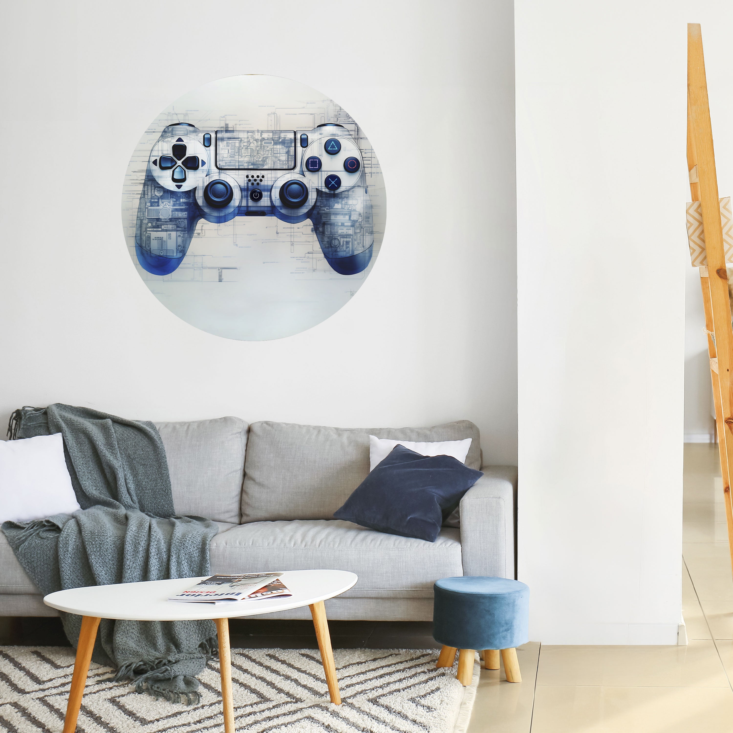 CYBER SCAPE PAD Naklejka okrągła