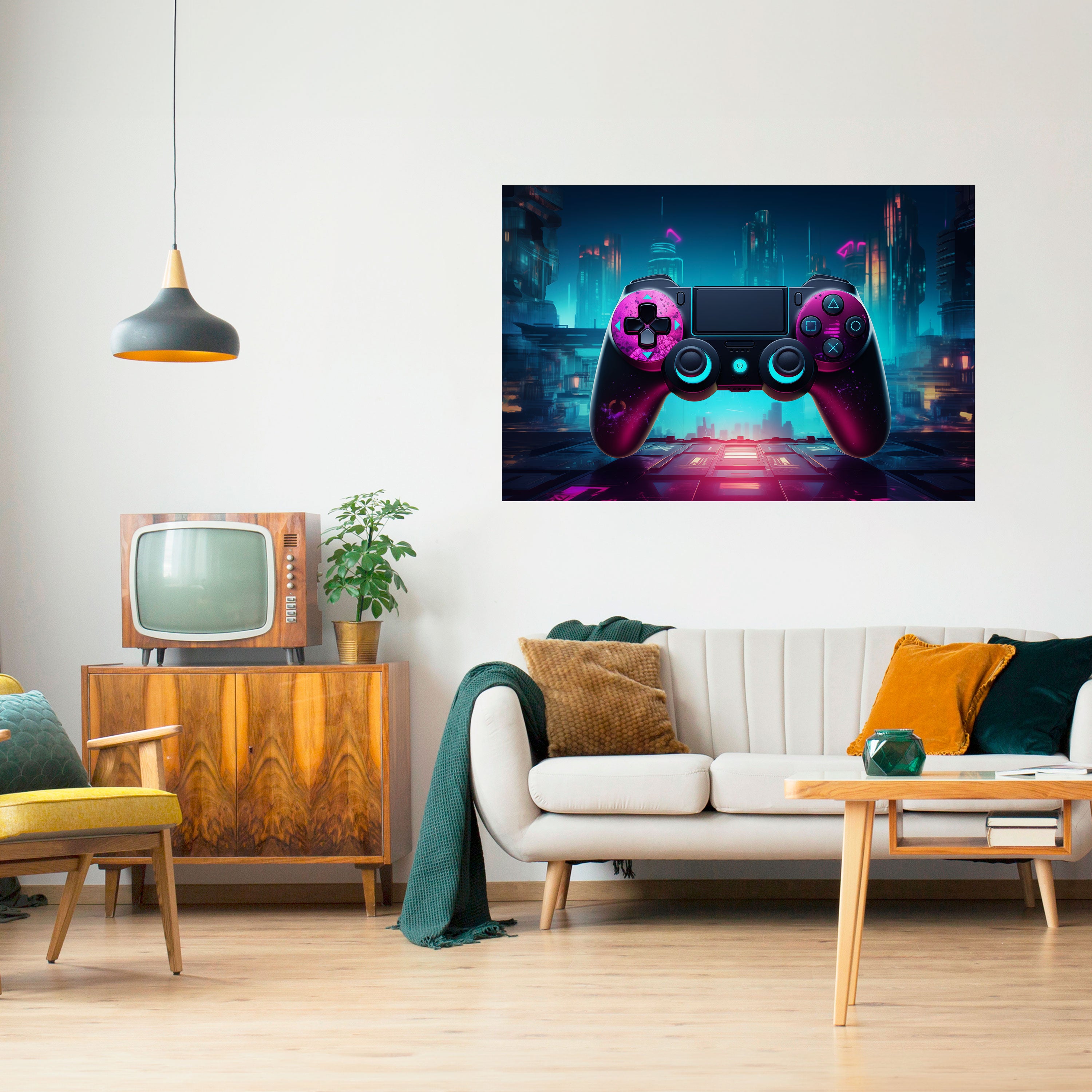 SYNTHWAVE PAD Naklejka/Plakat poziomy