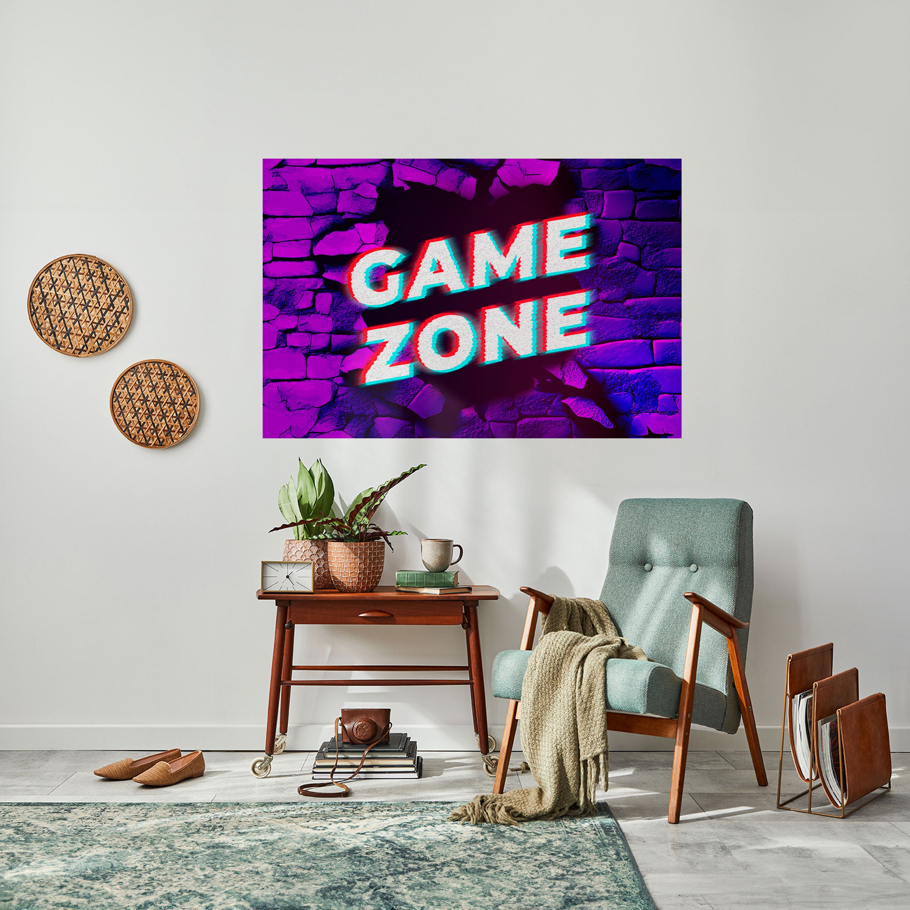 LUMINOUS GAME ZONE Naklejka/Plakat poziomy