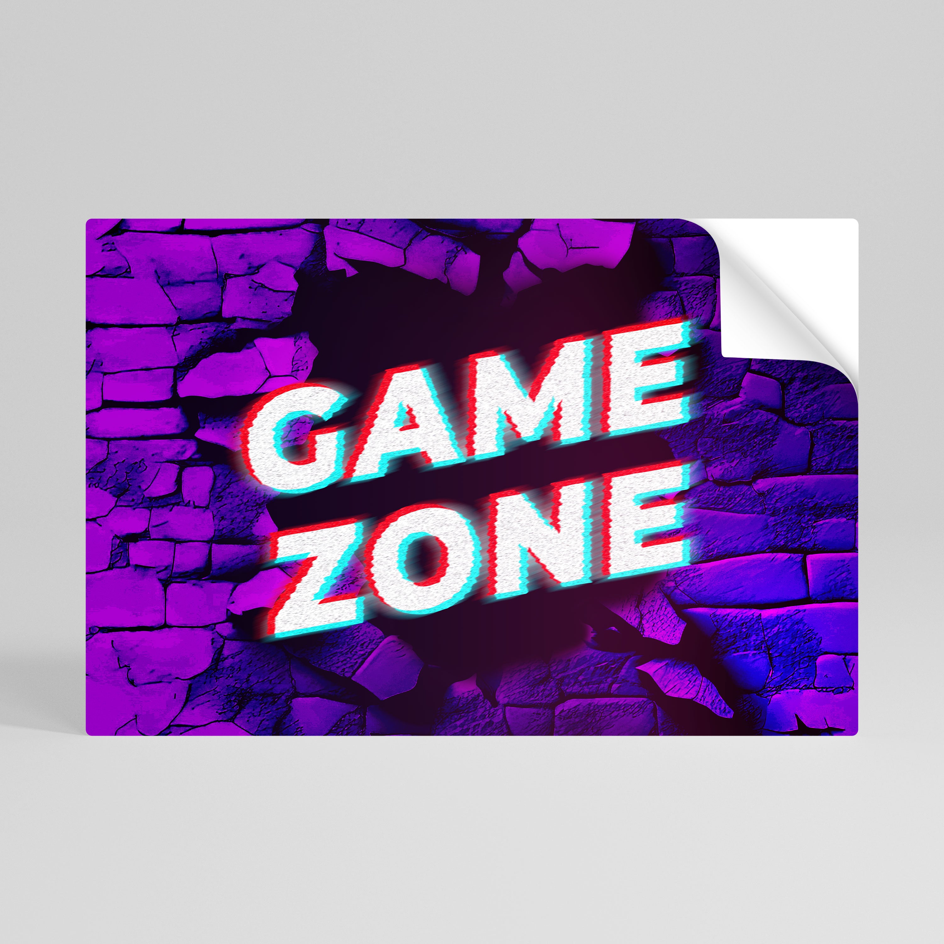 LUMINOUS GAME ZONE Naklejka/Plakat poziomy