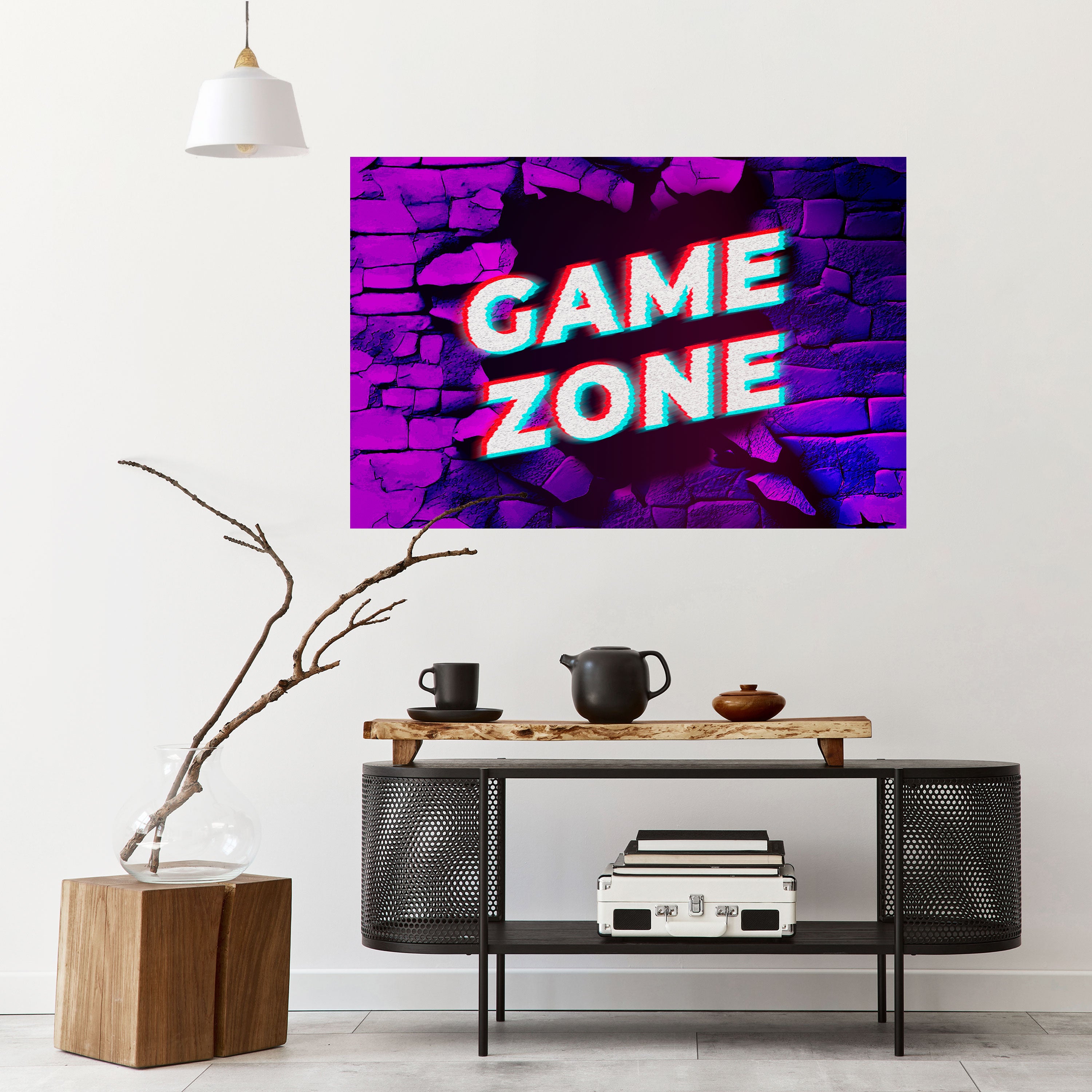 LUMINOUS GAME ZONE Naklejka/Plakat poziomy