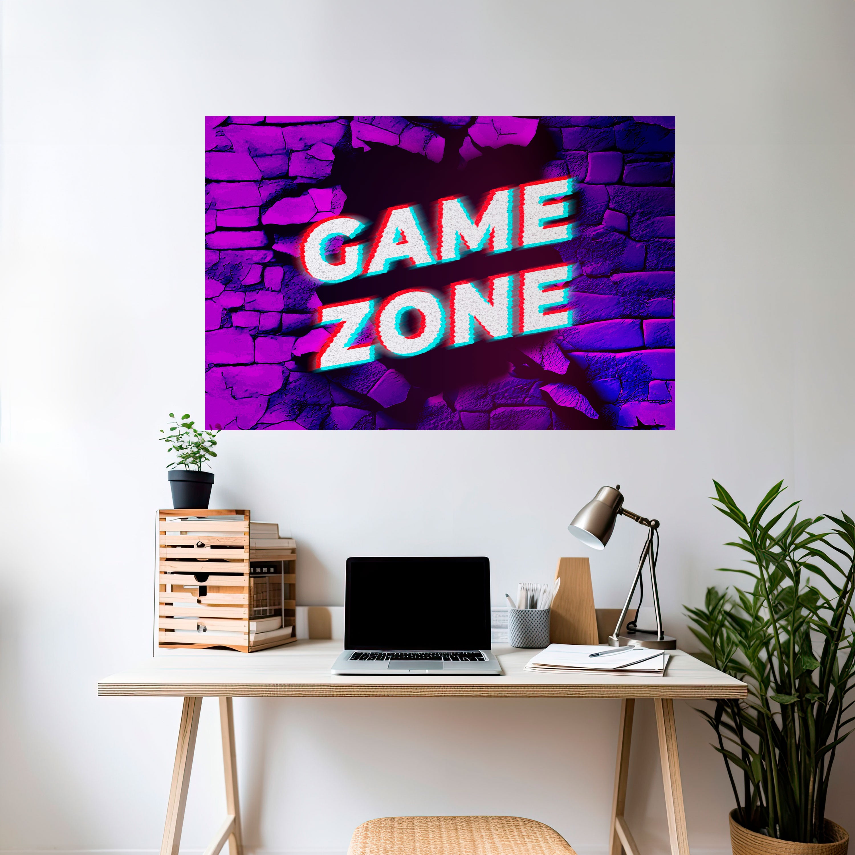 LUMINOUS GAME ZONE Naklejka/Plakat poziomy
