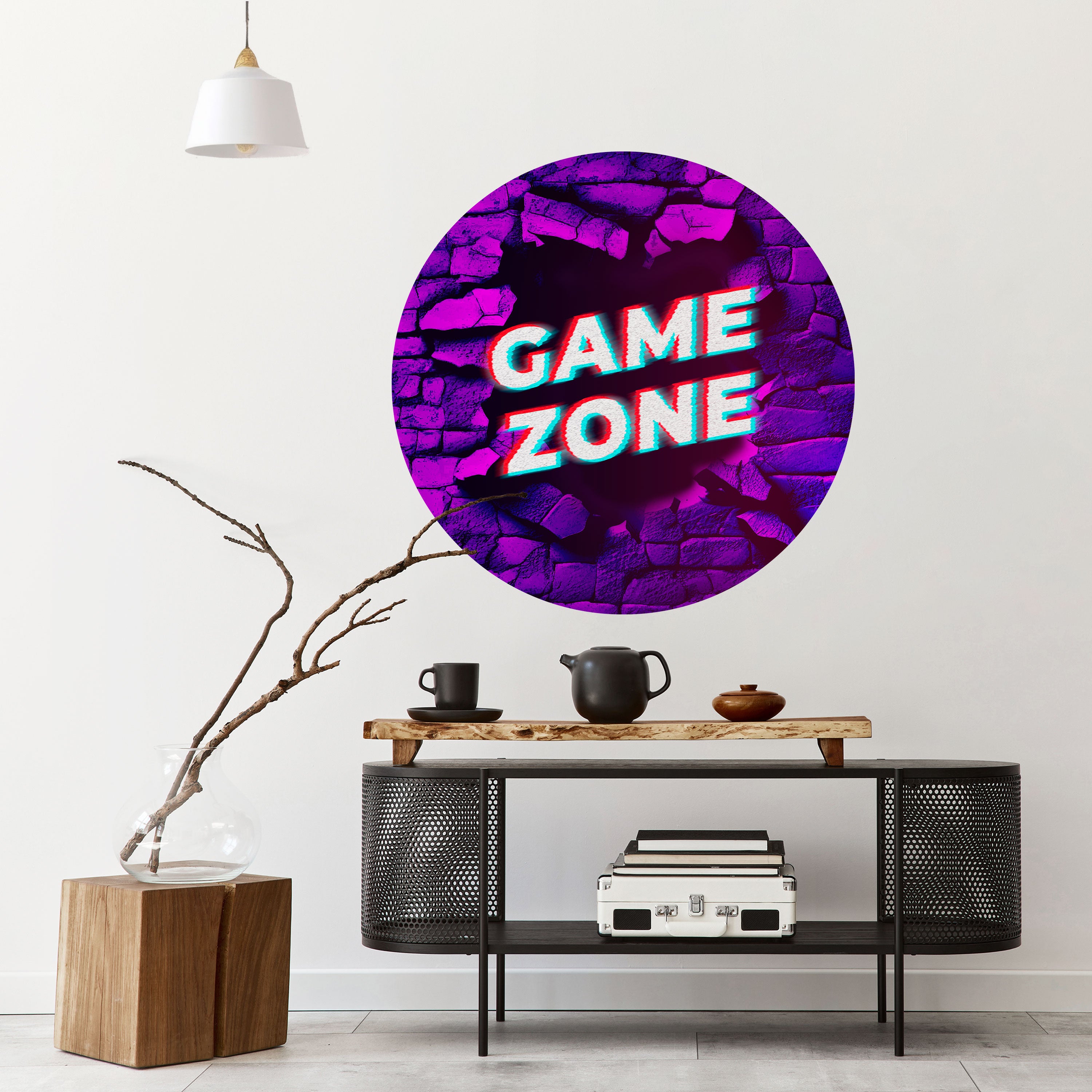 LUMINOUS GAME ZONE Naklejka okrągła