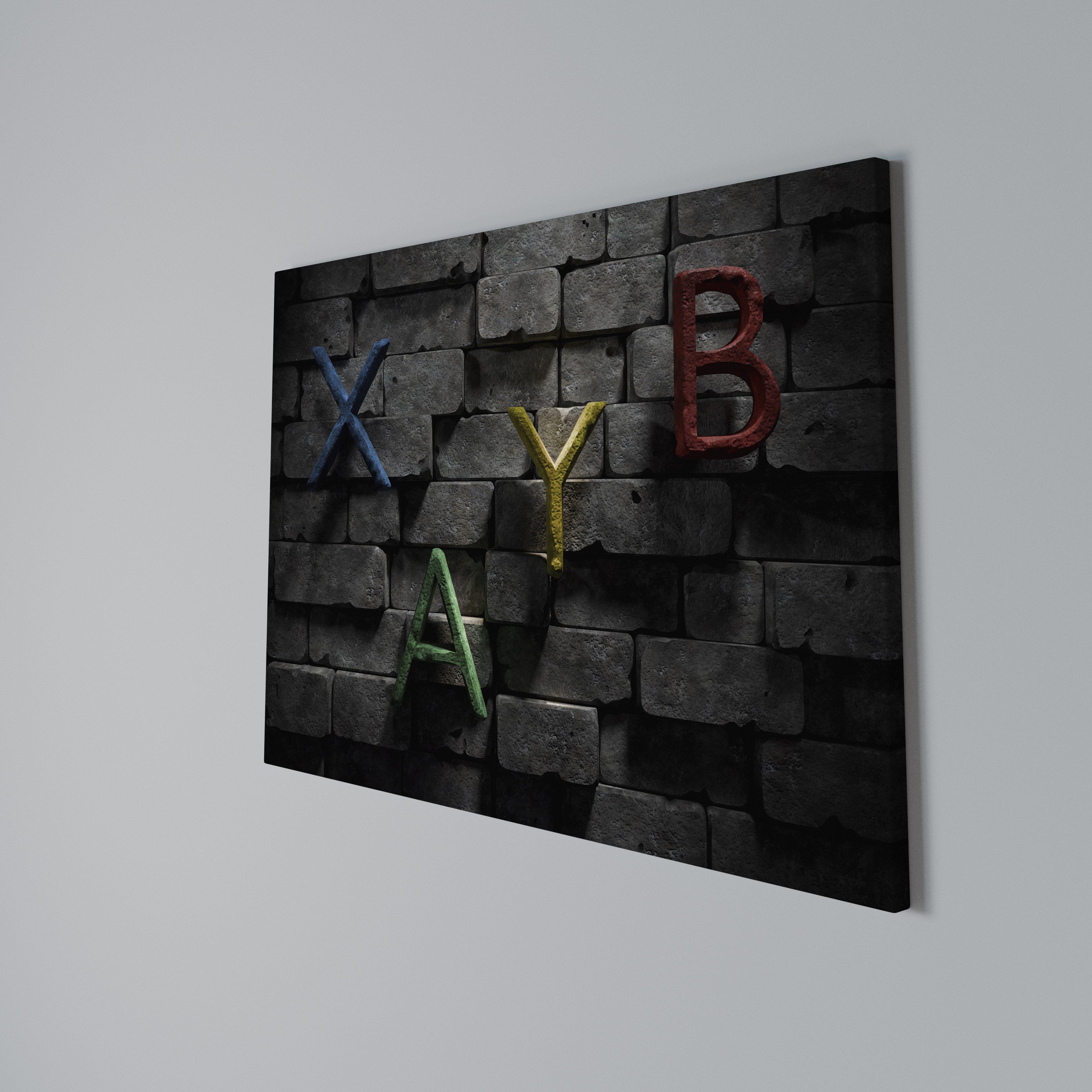 GAMER BRICK LETTERS Poziomy obraz na płótnie