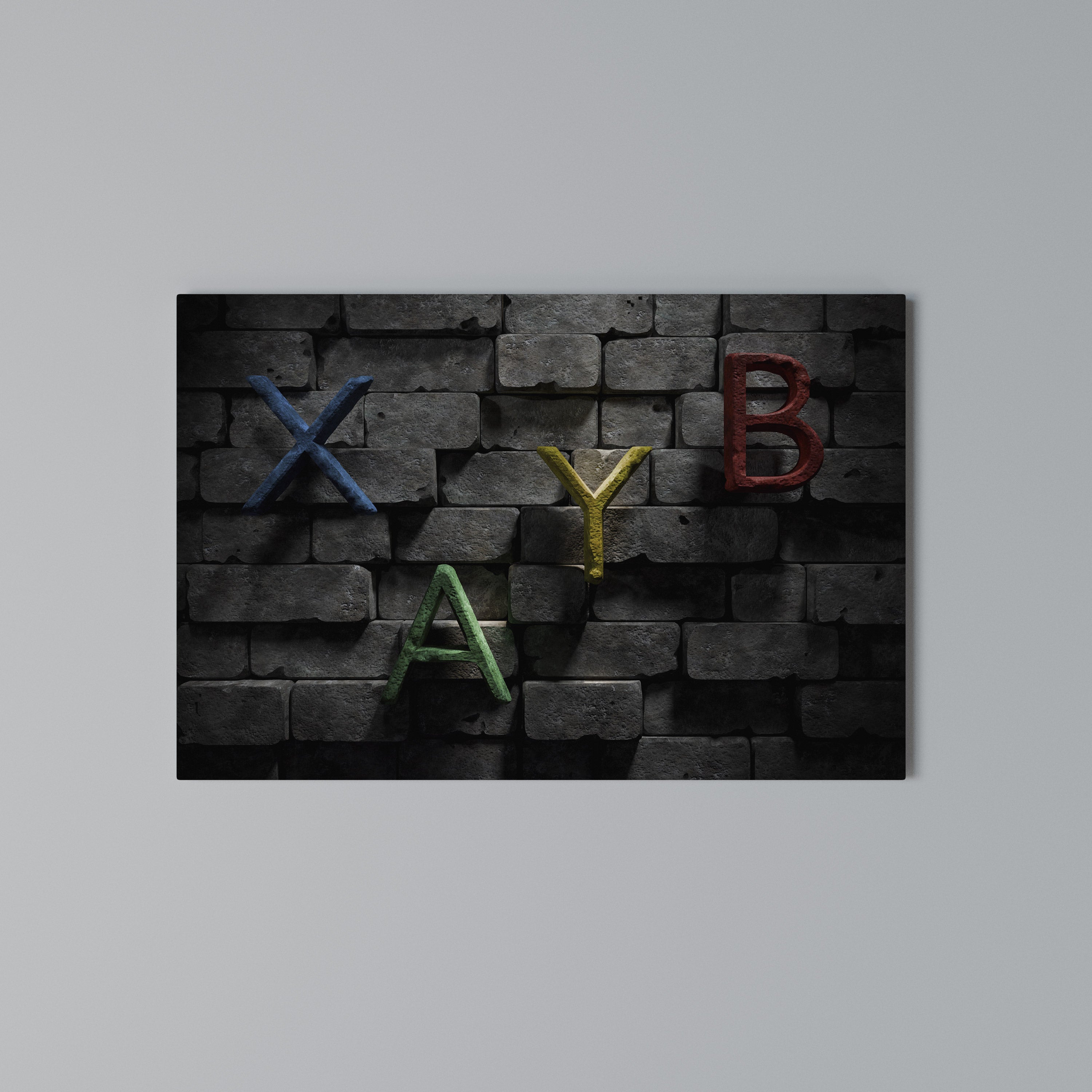 GAMER BRICK LETTERS Poziomy obraz na płótnie
