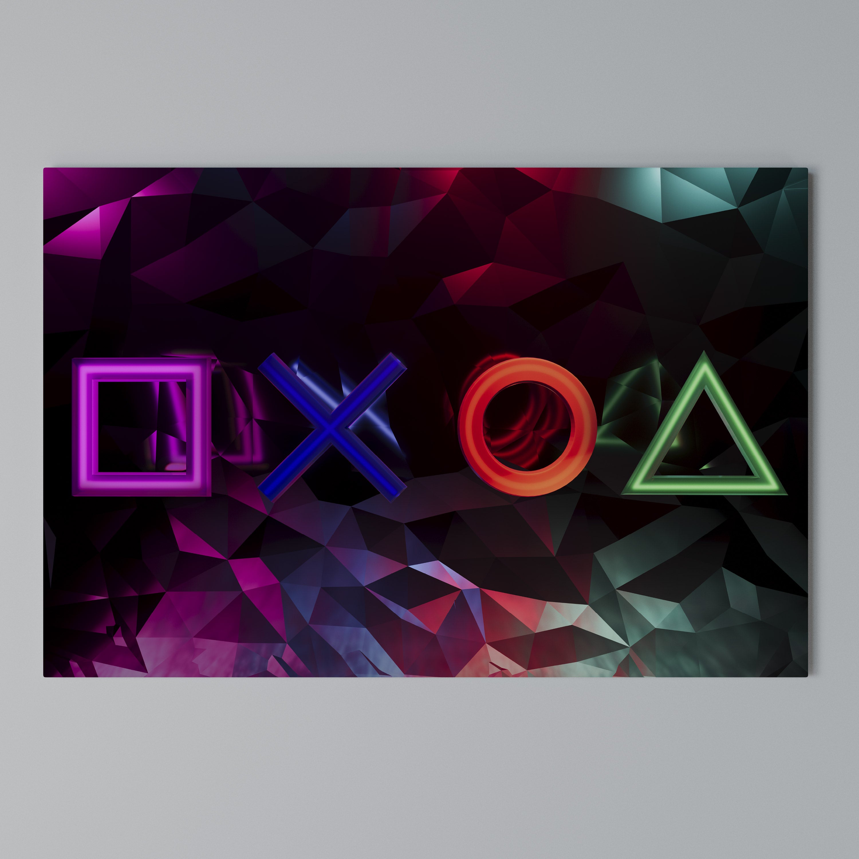 GEOMETRIC GAMER ICONS Poziomy obraz na płótnie