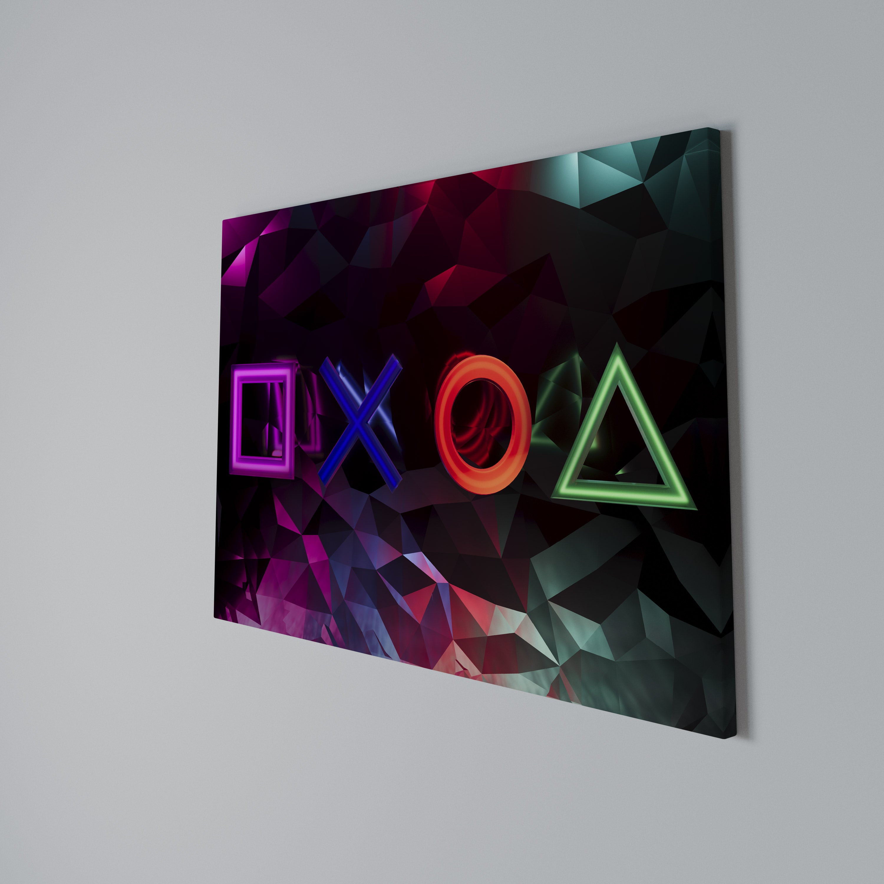 GEOMETRIC GAMER ICONS Poziomy obraz na płótnie