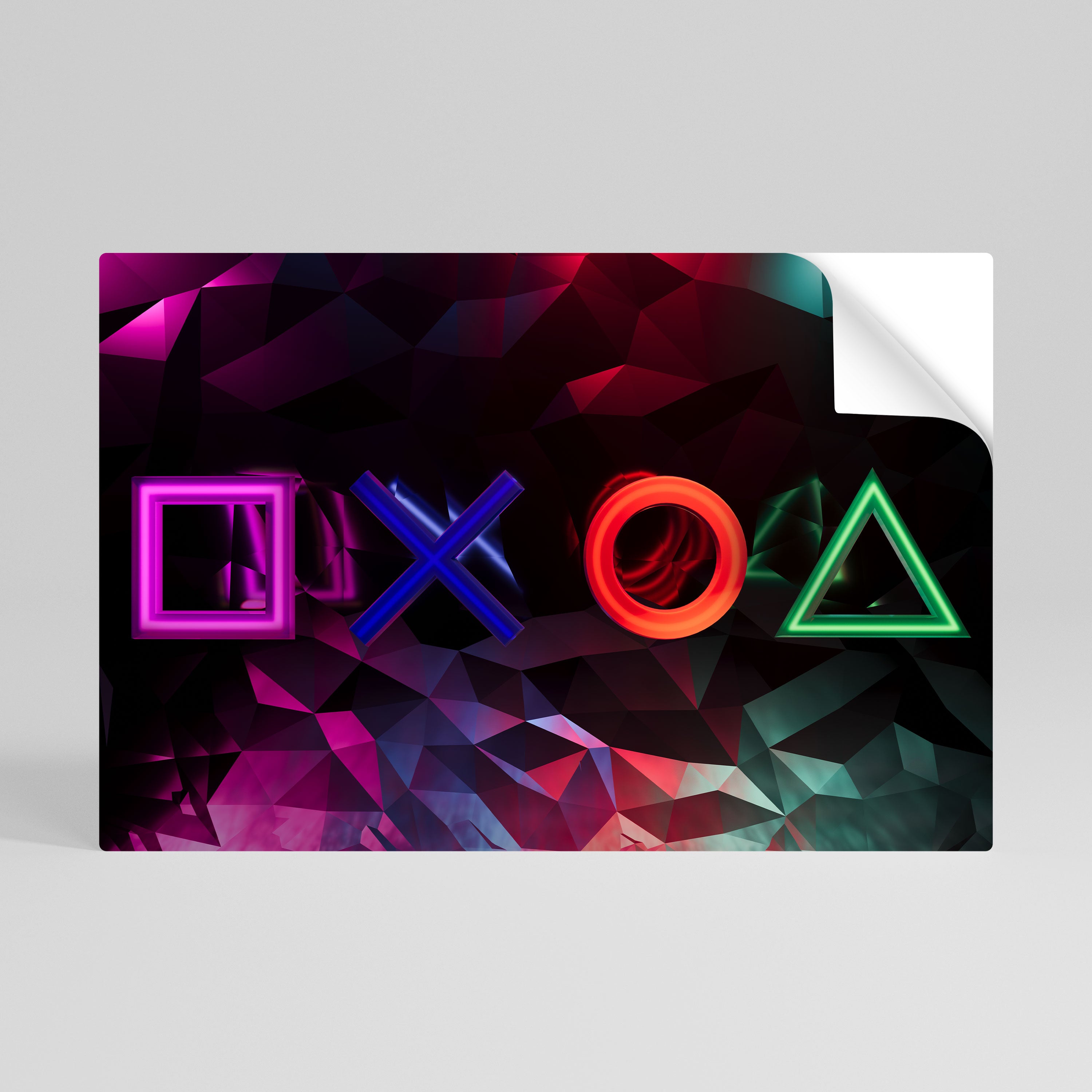 GEOMETRIC GAMER ICONS Naklejka/Plakat poziomy