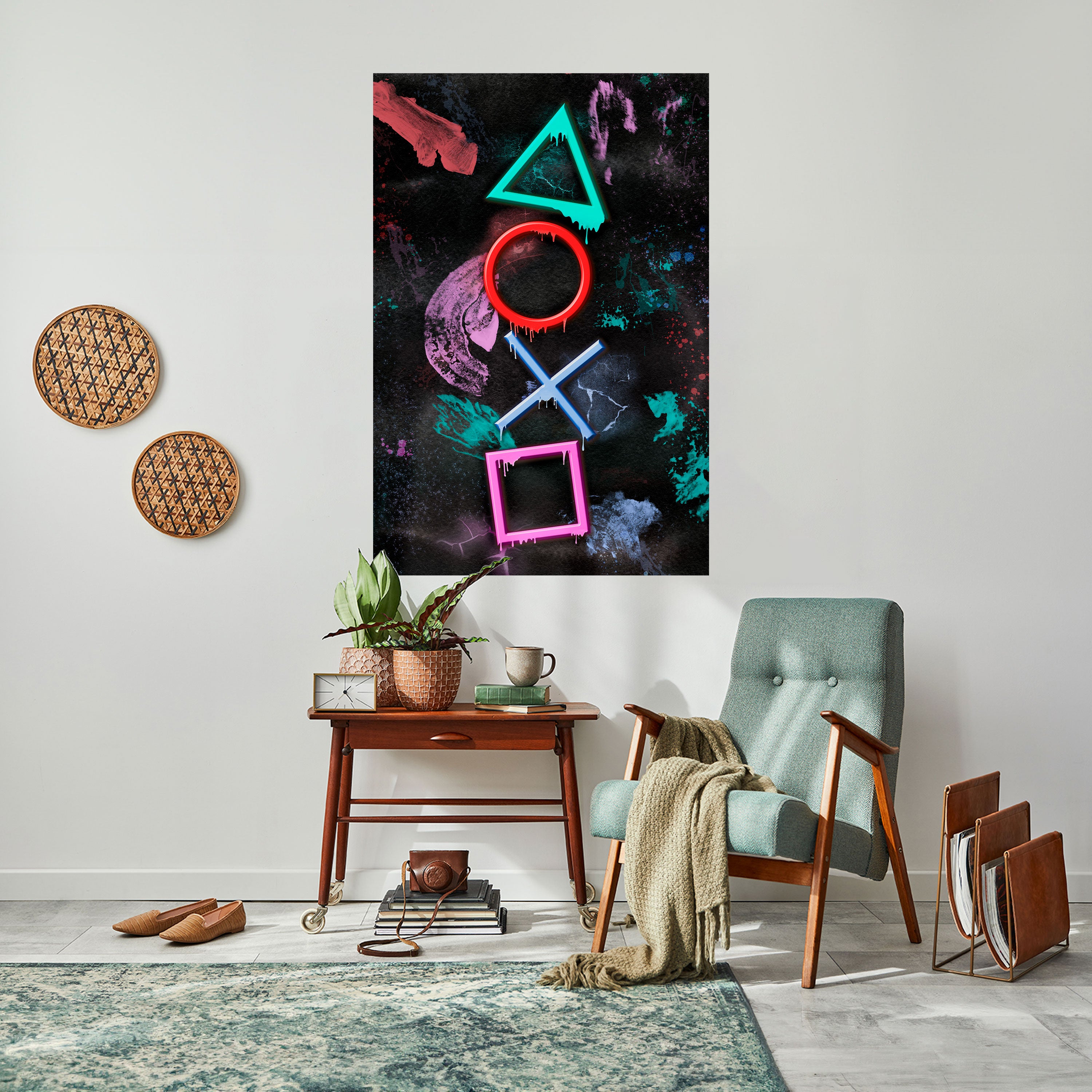 UPRISING NEON ICONS Naklejka/Plakat pionowy