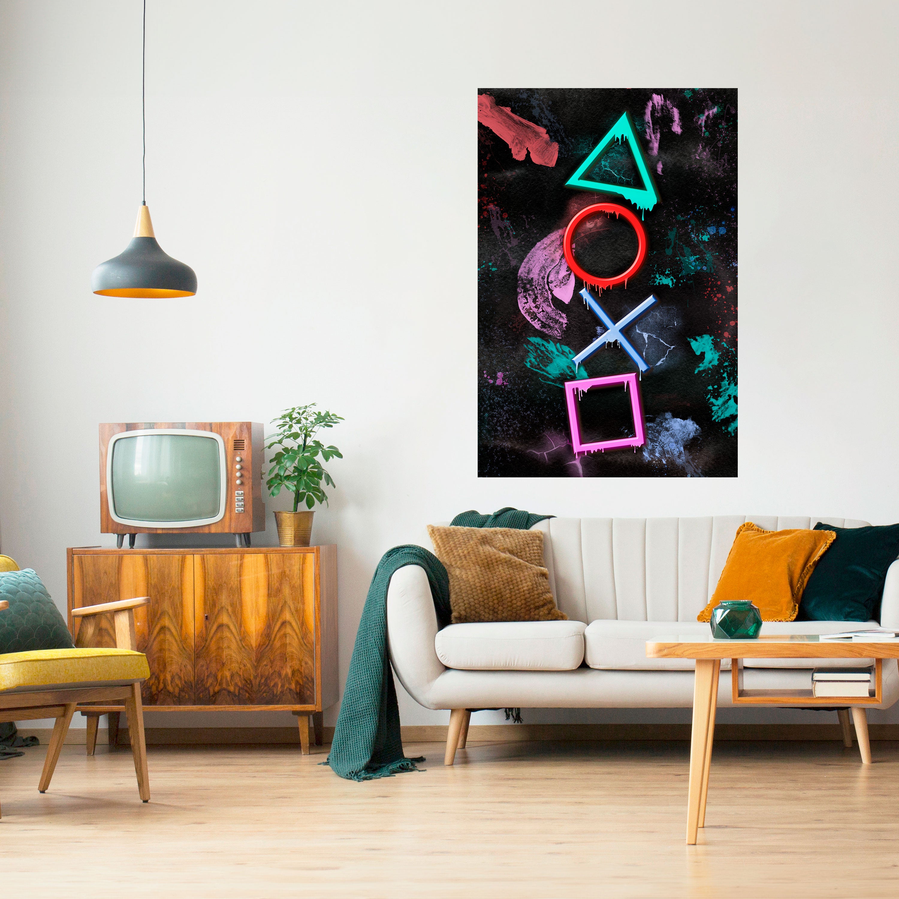 UPRISING NEON ICONS Naklejka/Plakat pionowy