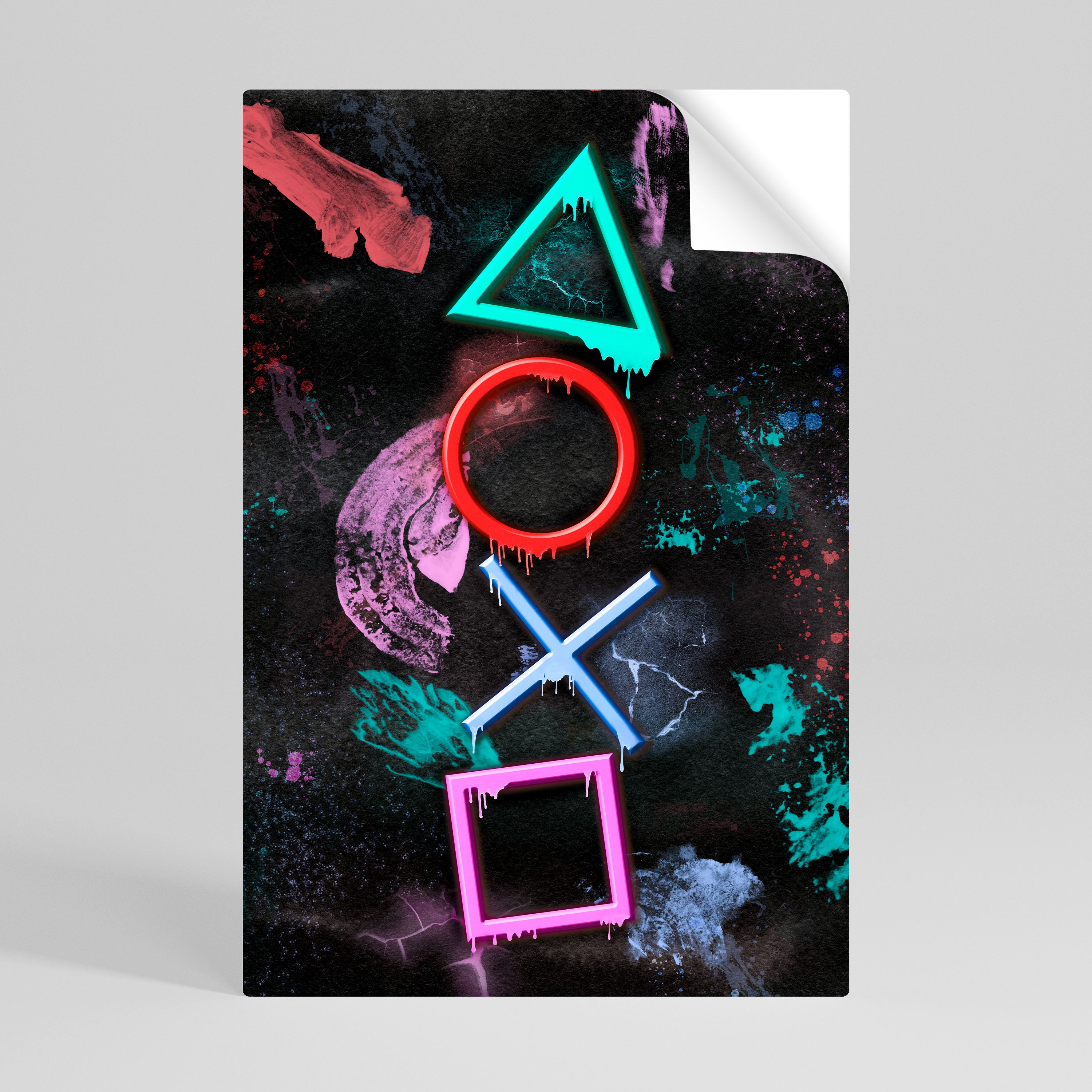 UPRISING NEON ICONS Naklejka/Plakat pionowy
