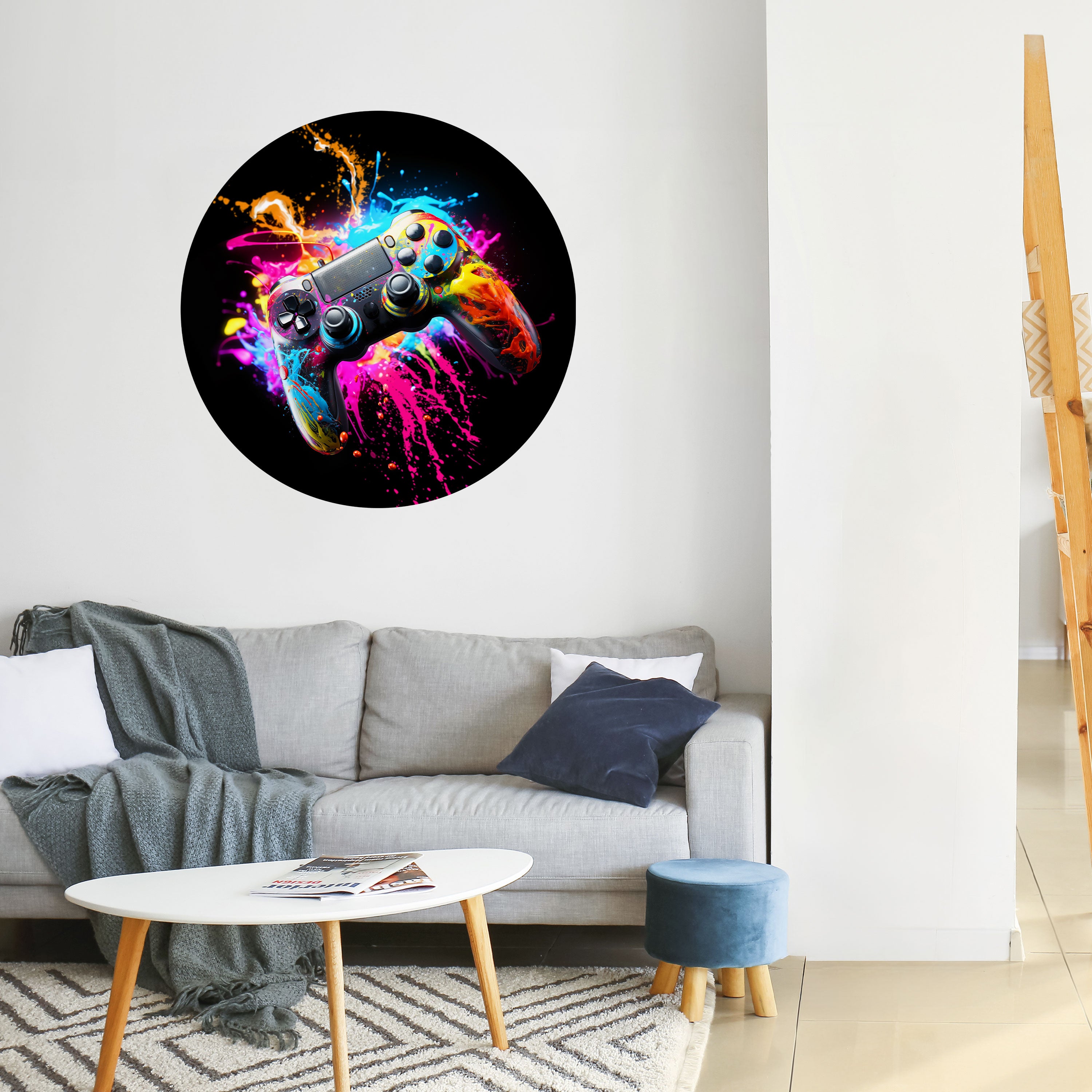 GAMING LUSH Naklejka okrągła