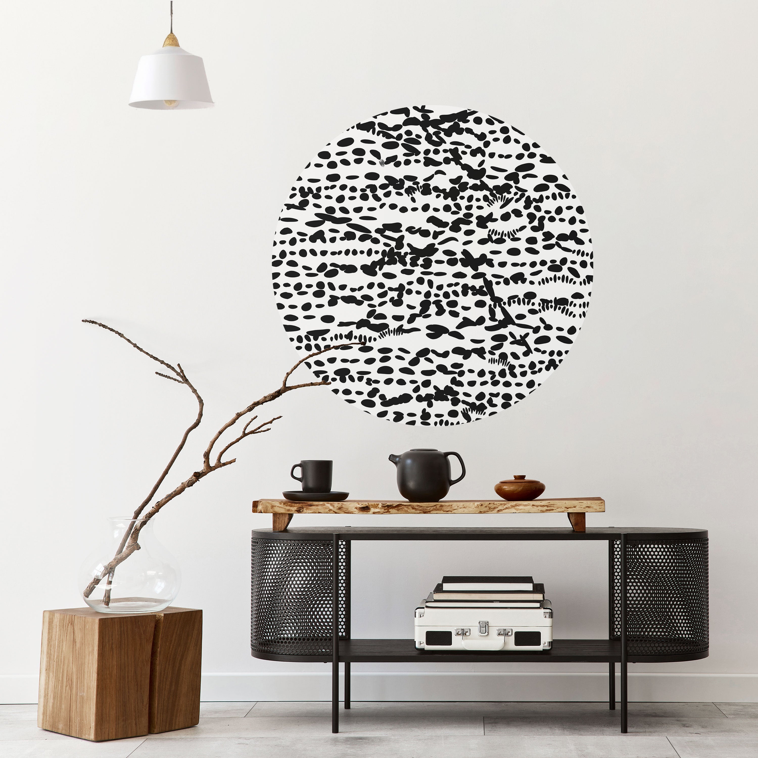 LUNAR LOOM Naklejka okrągła