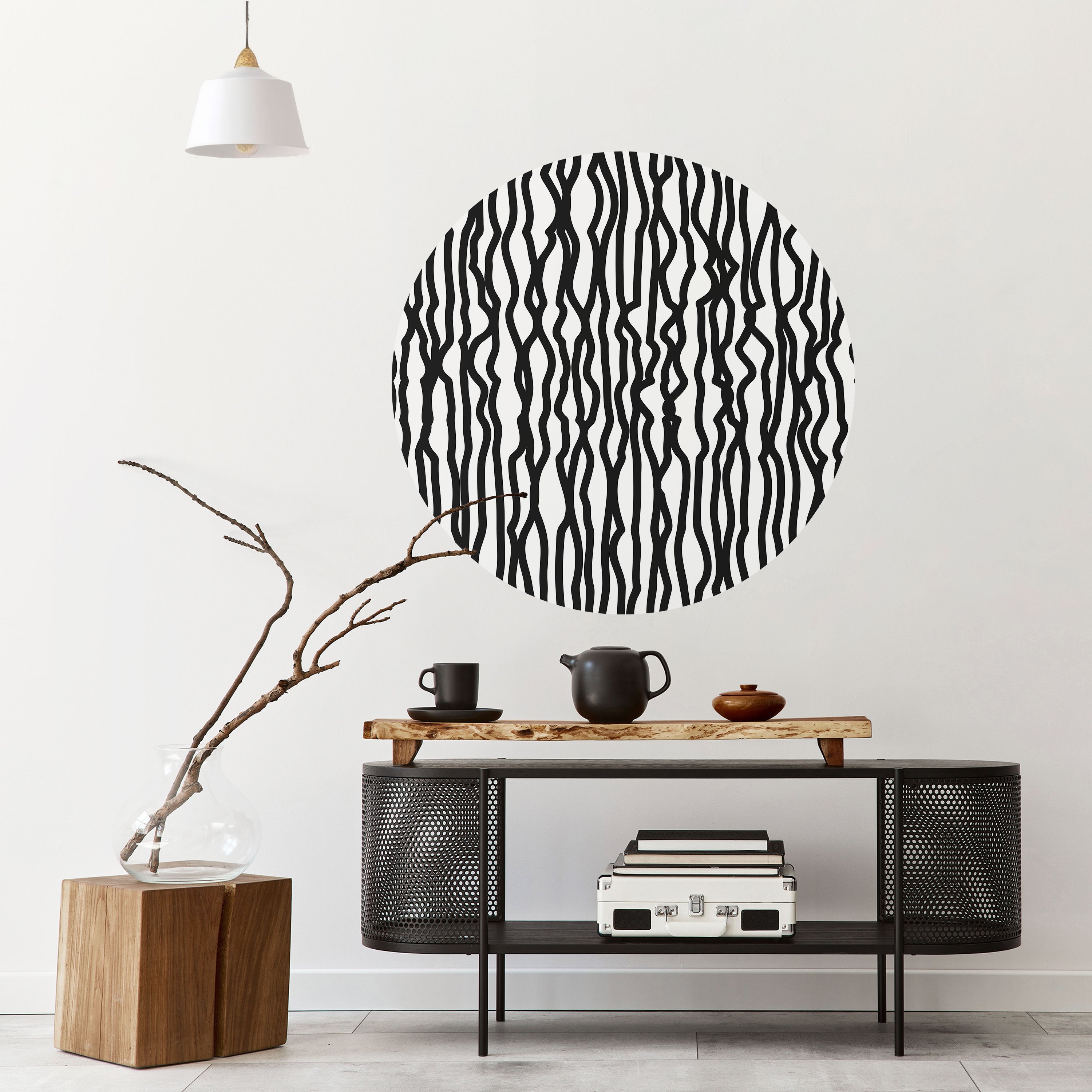 LUNA LINES Naklejka okrągła