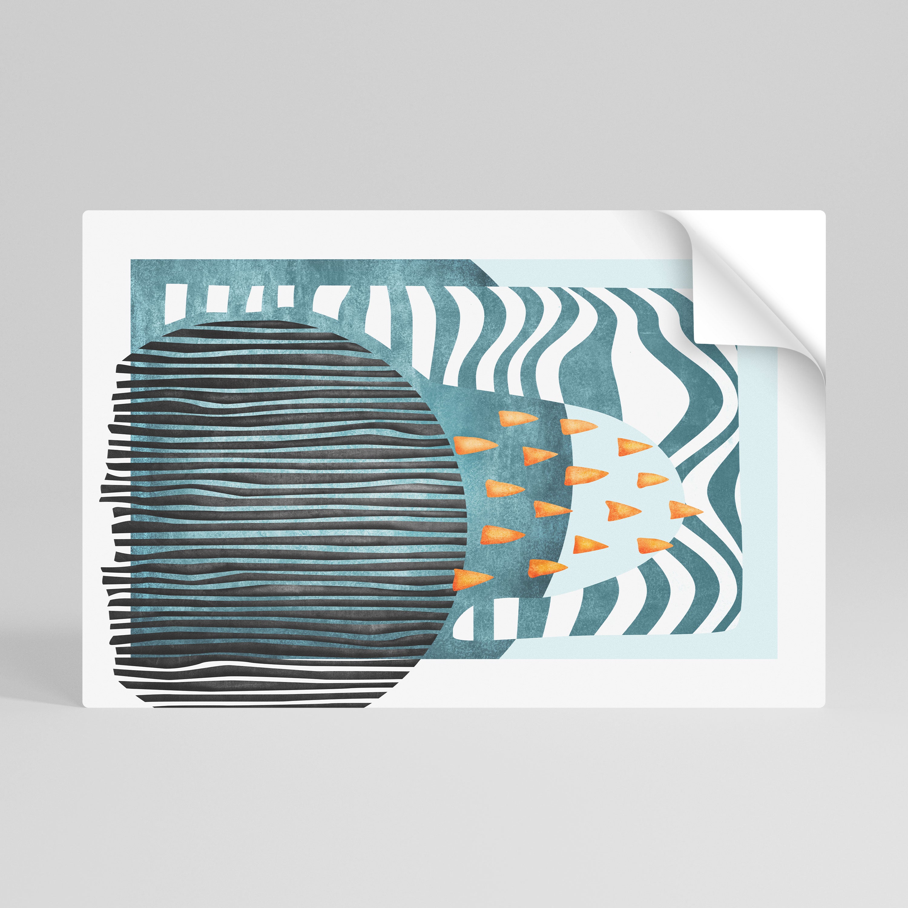 SHROUDED SHAPES Naklejka/Plakat poziomy