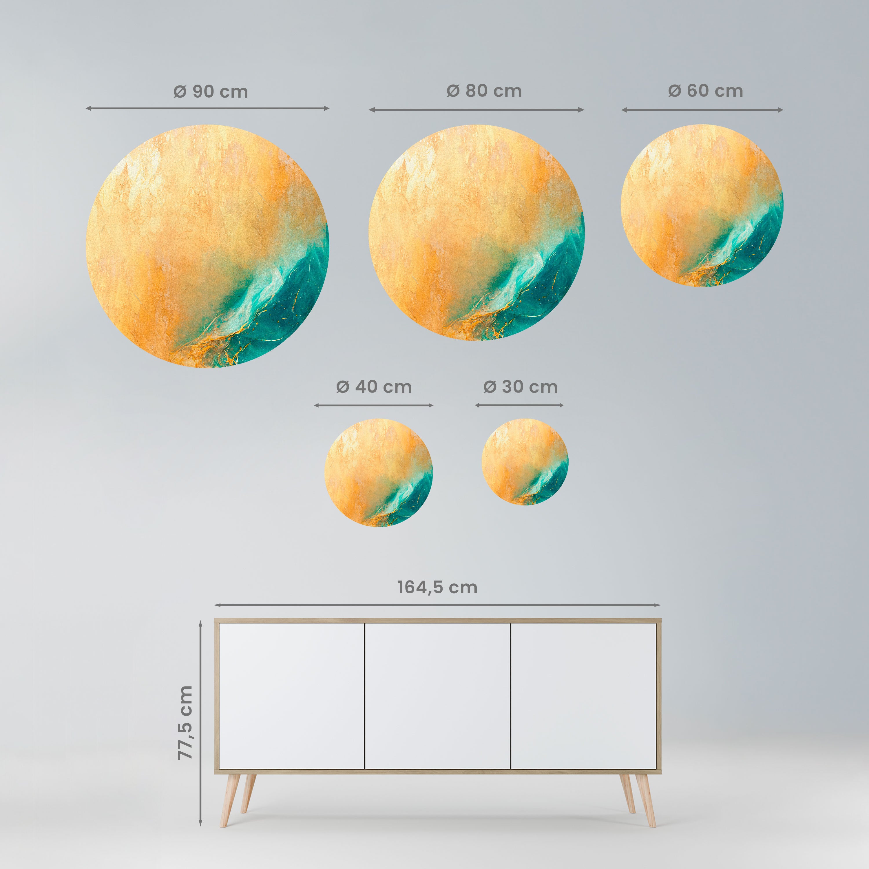 AZURE DREAMS Naklejka okrągła