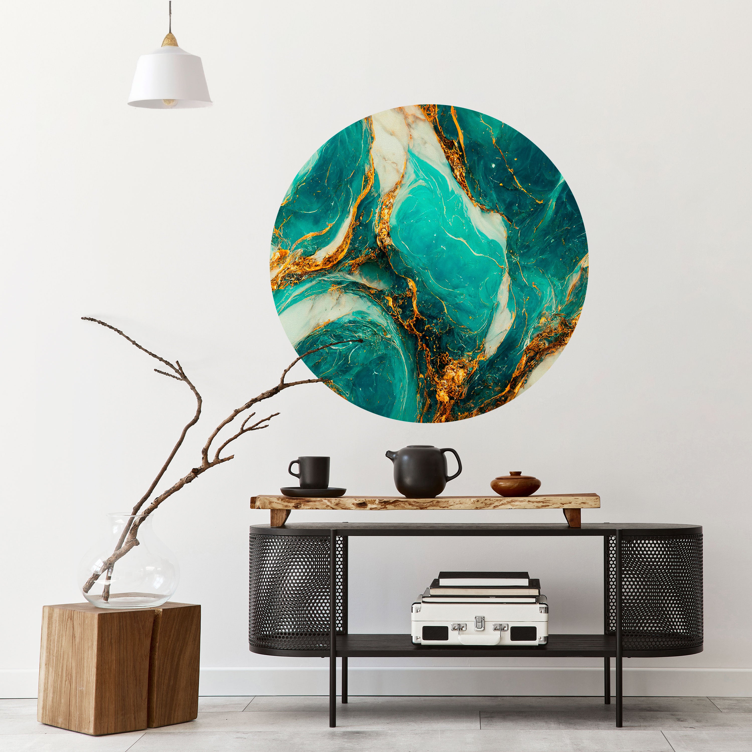 GILDED WHISPERS Naklejka okrągła