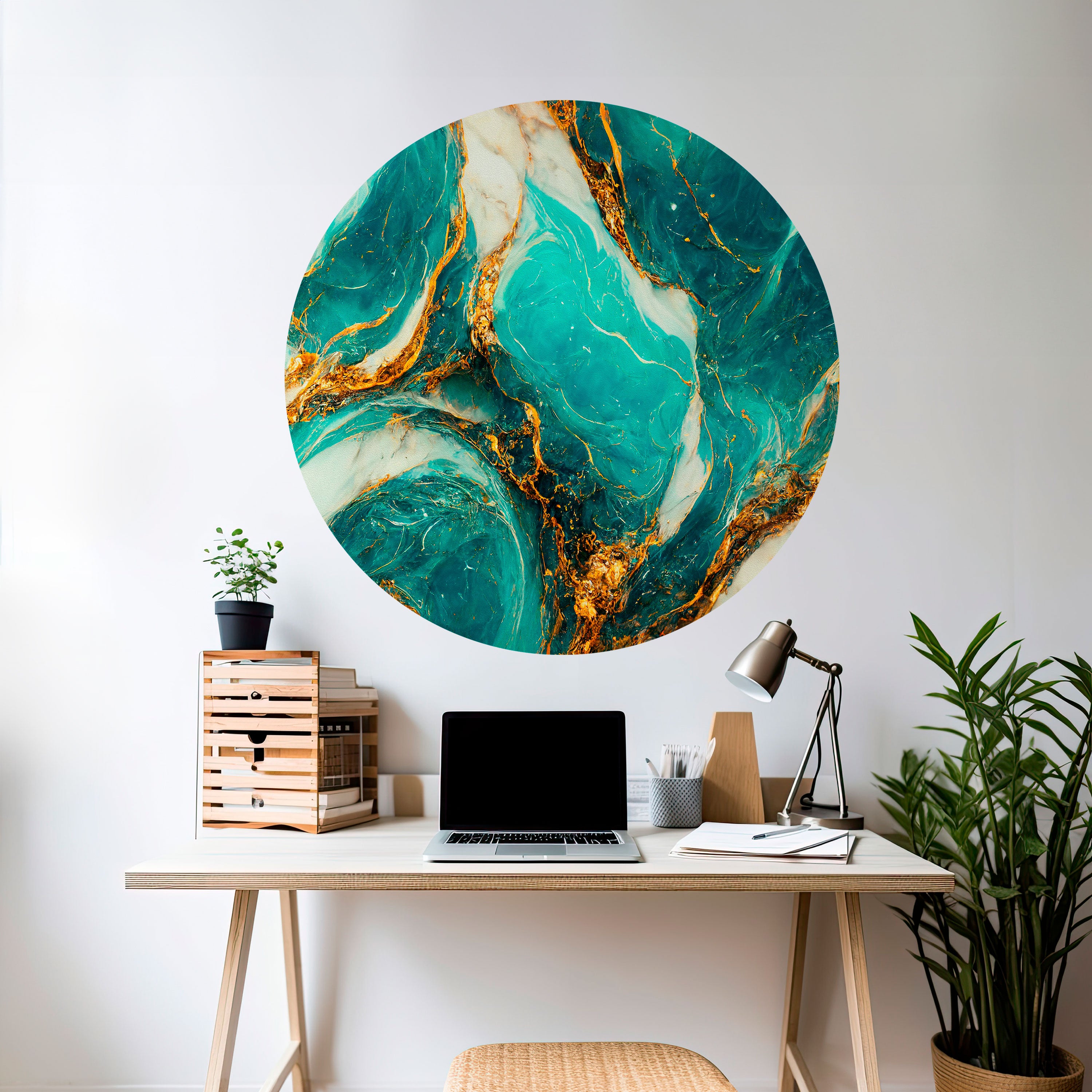 GILDED WHISPERS Naklejka okrągła